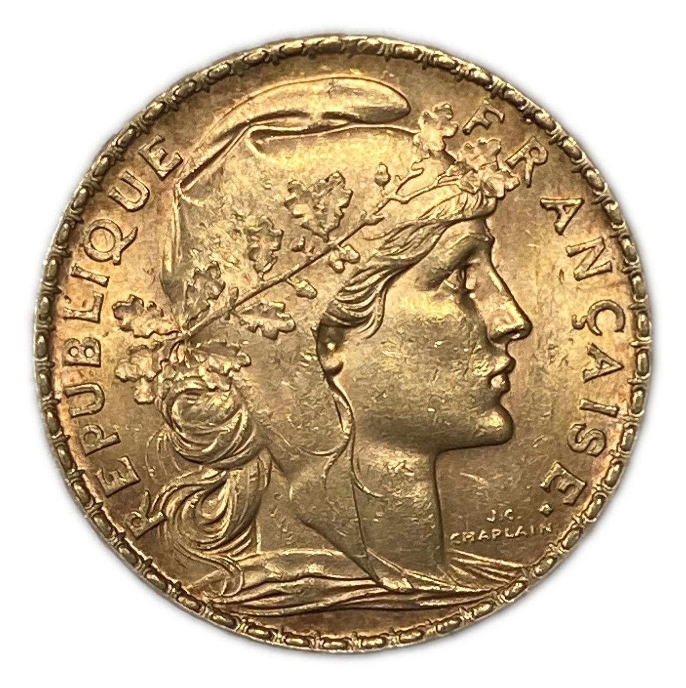France - 20 Francs 1908 - Gold 900, 6.45g, 21mm - 1 1