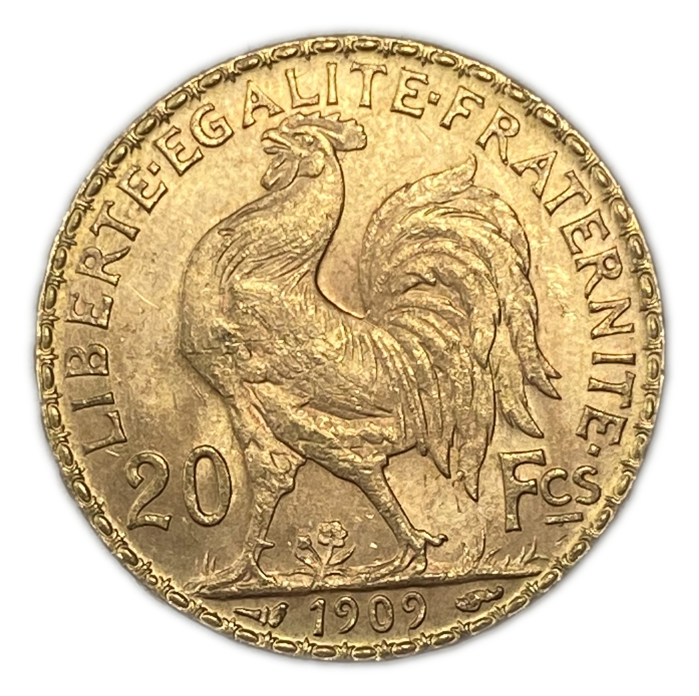 France - 20 Francs 1909 - Gold 900, 6.45g, 21mm - 1 0