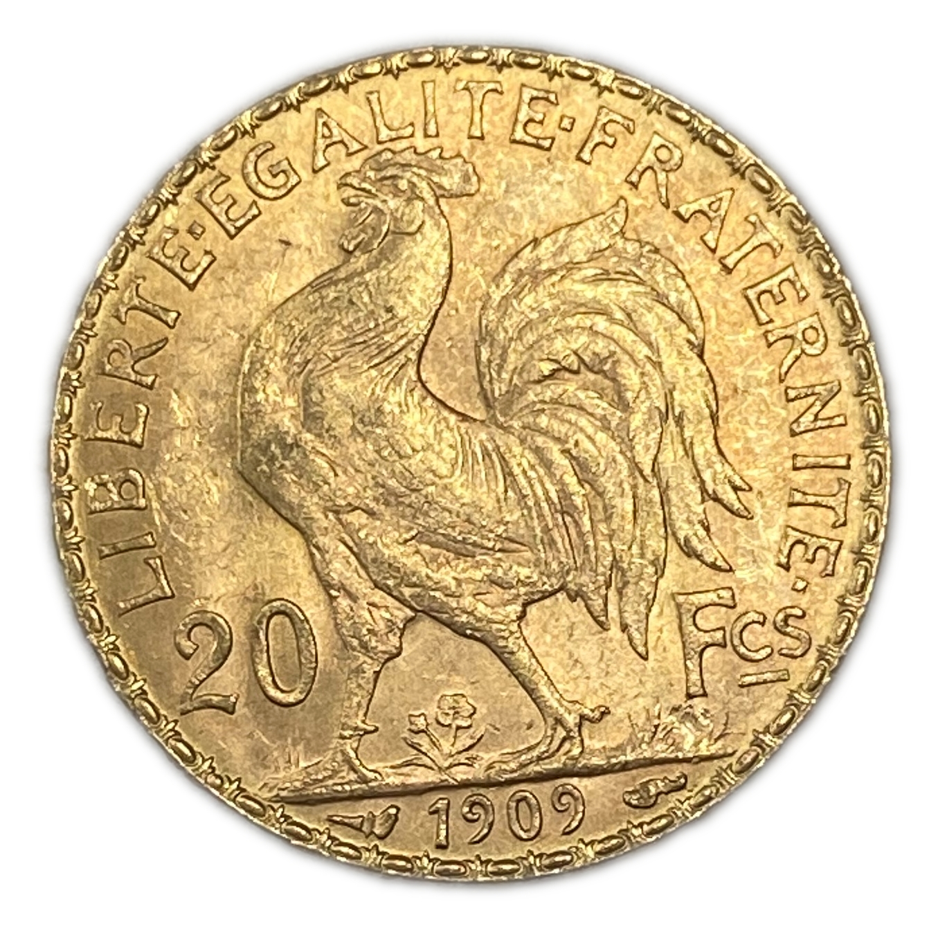France - 20 Francs 1909 - Gold 900, 6.45g, 21mm - 1 0