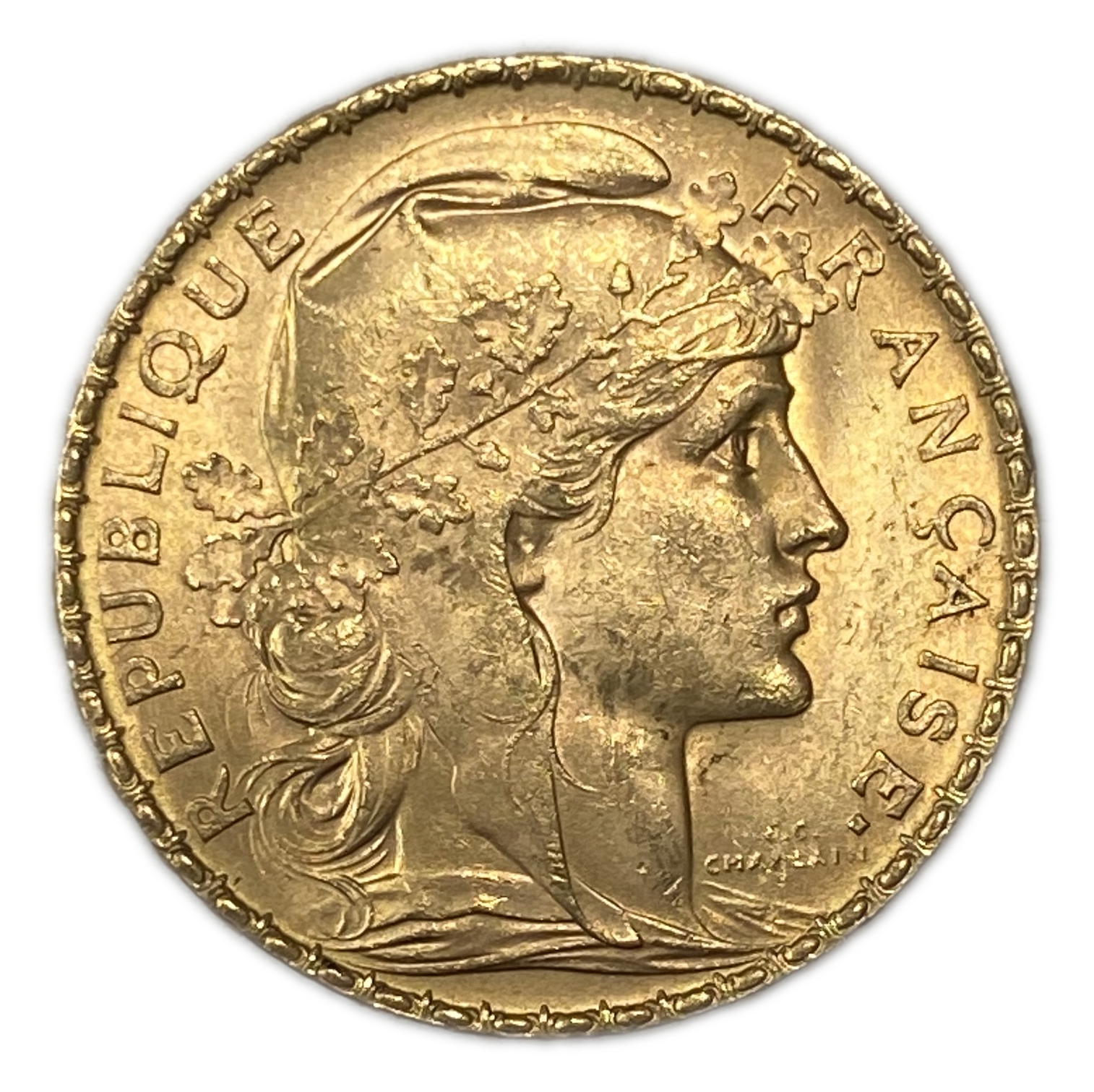 France - 20 Francs 1909 - Gold 900, 6.45g, 21mm - 1 1