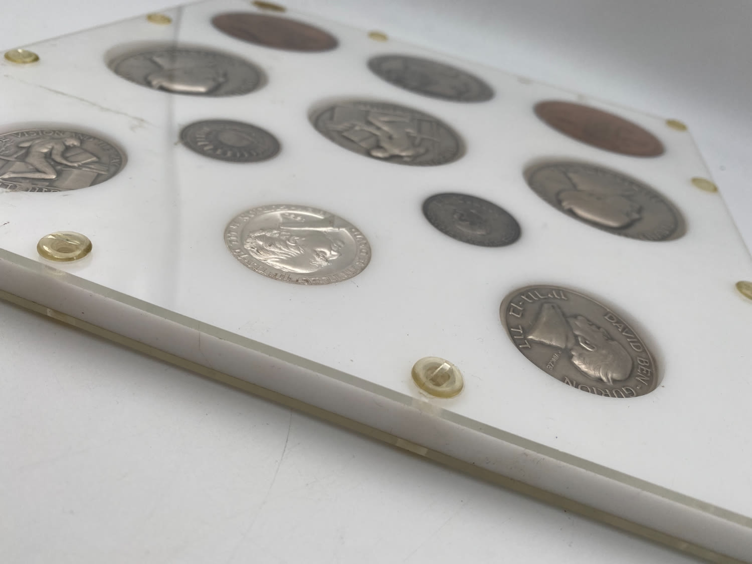 Israel - David Ben-Gurion medals, vision and path - 11 medals on the subject of the first Prime Minister of the ... - 1 4