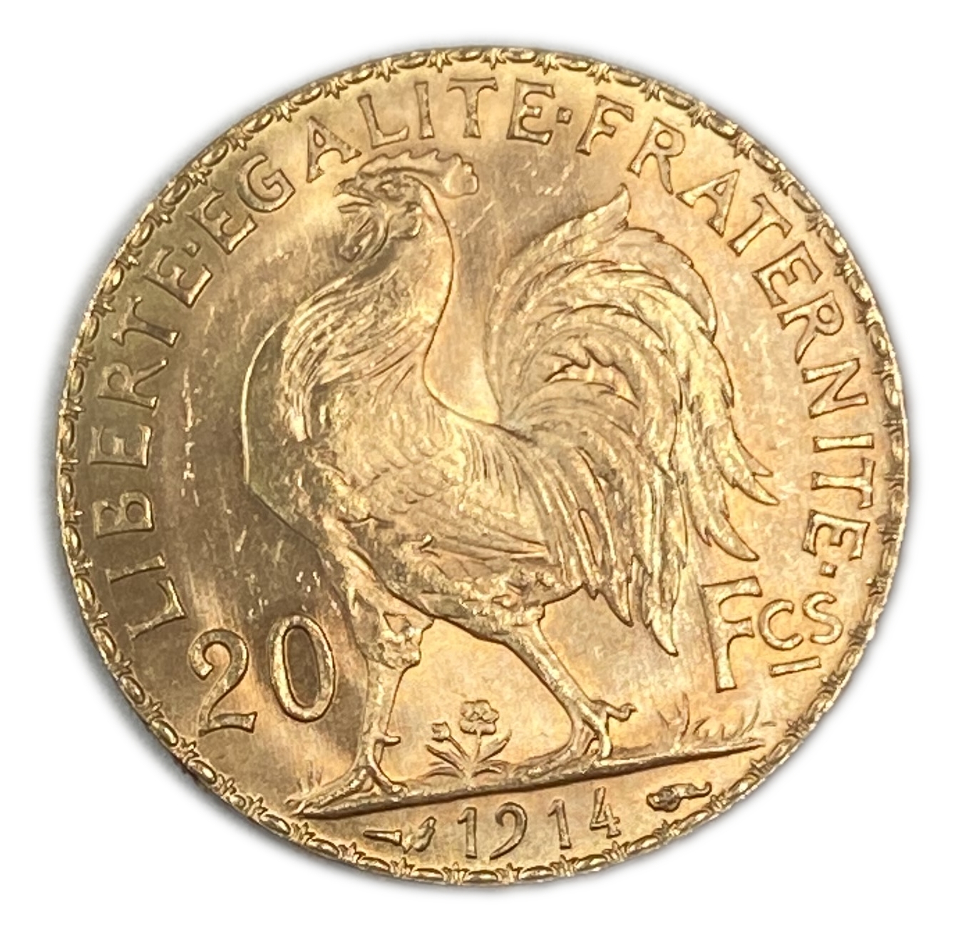 France - 20 Francs 1914 - Gold 900, 6.45g, 21mm - 1 0
