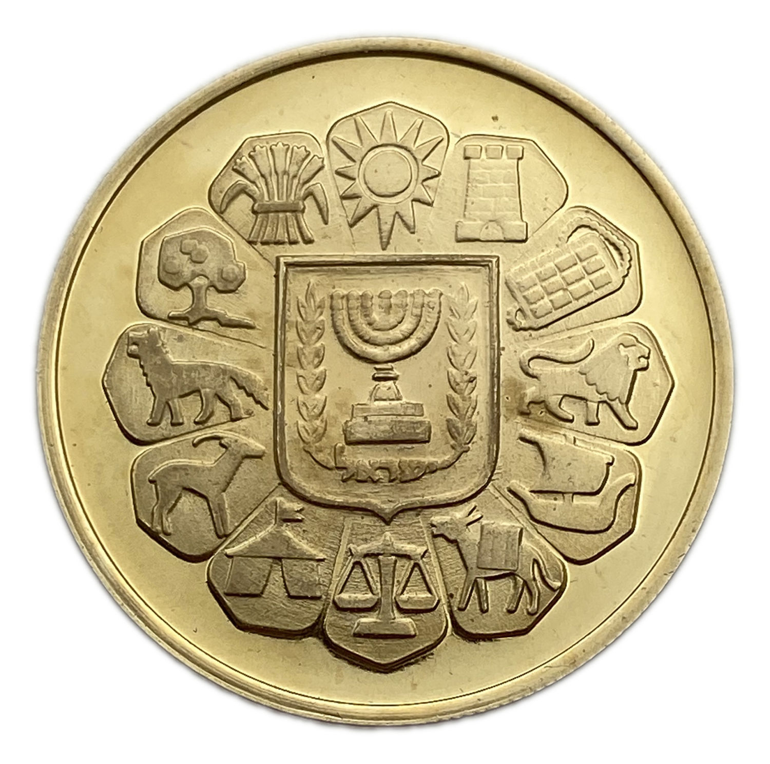 Israel - Bat Mitzvah, State medal, 1978 - Gold 750, 14.88g, 30mm - 1 1