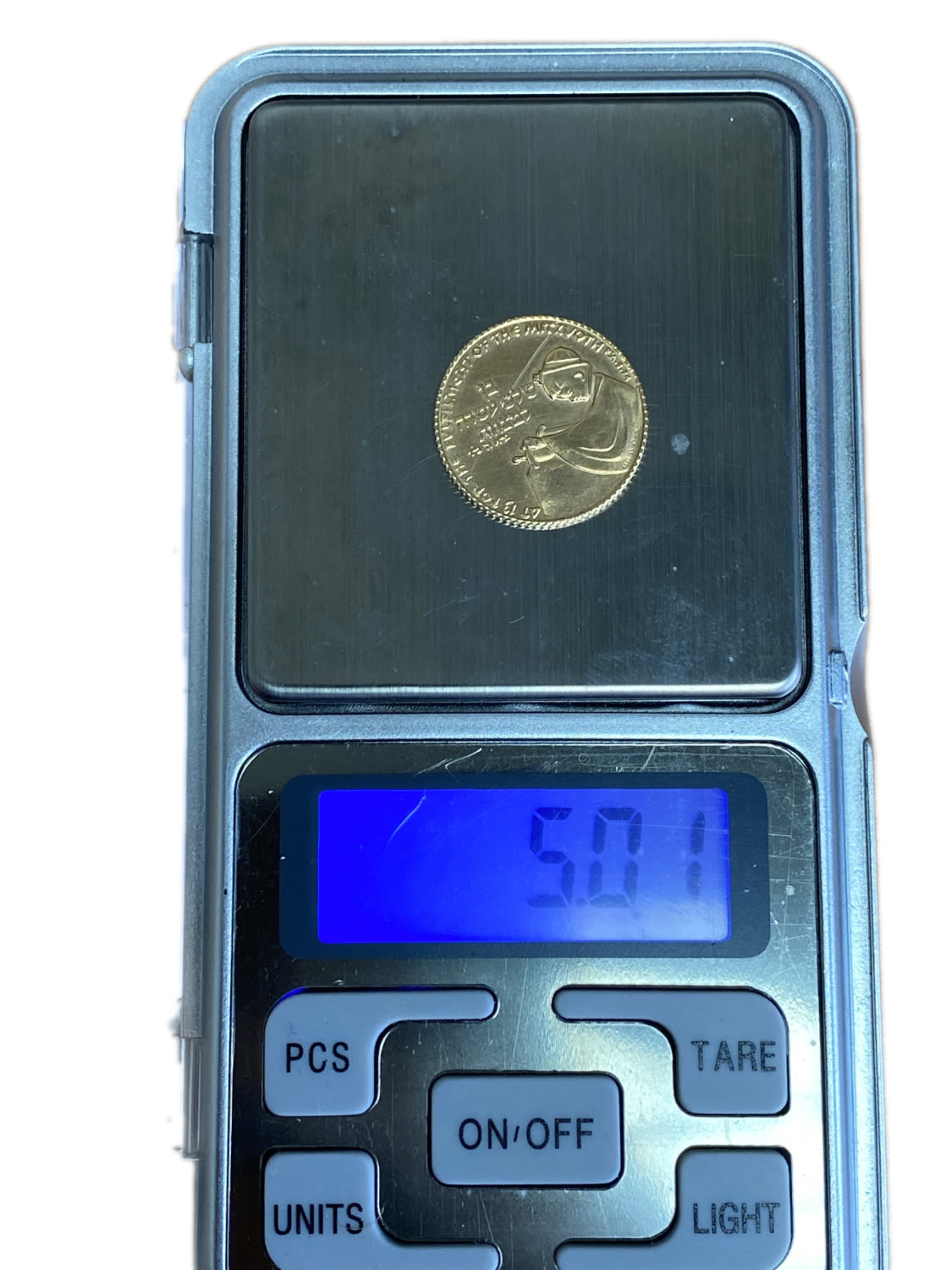 Israel - Bar Mitzvah, State Medal, 1961 - Gold 900, 5.01g, 19mm - 1 2