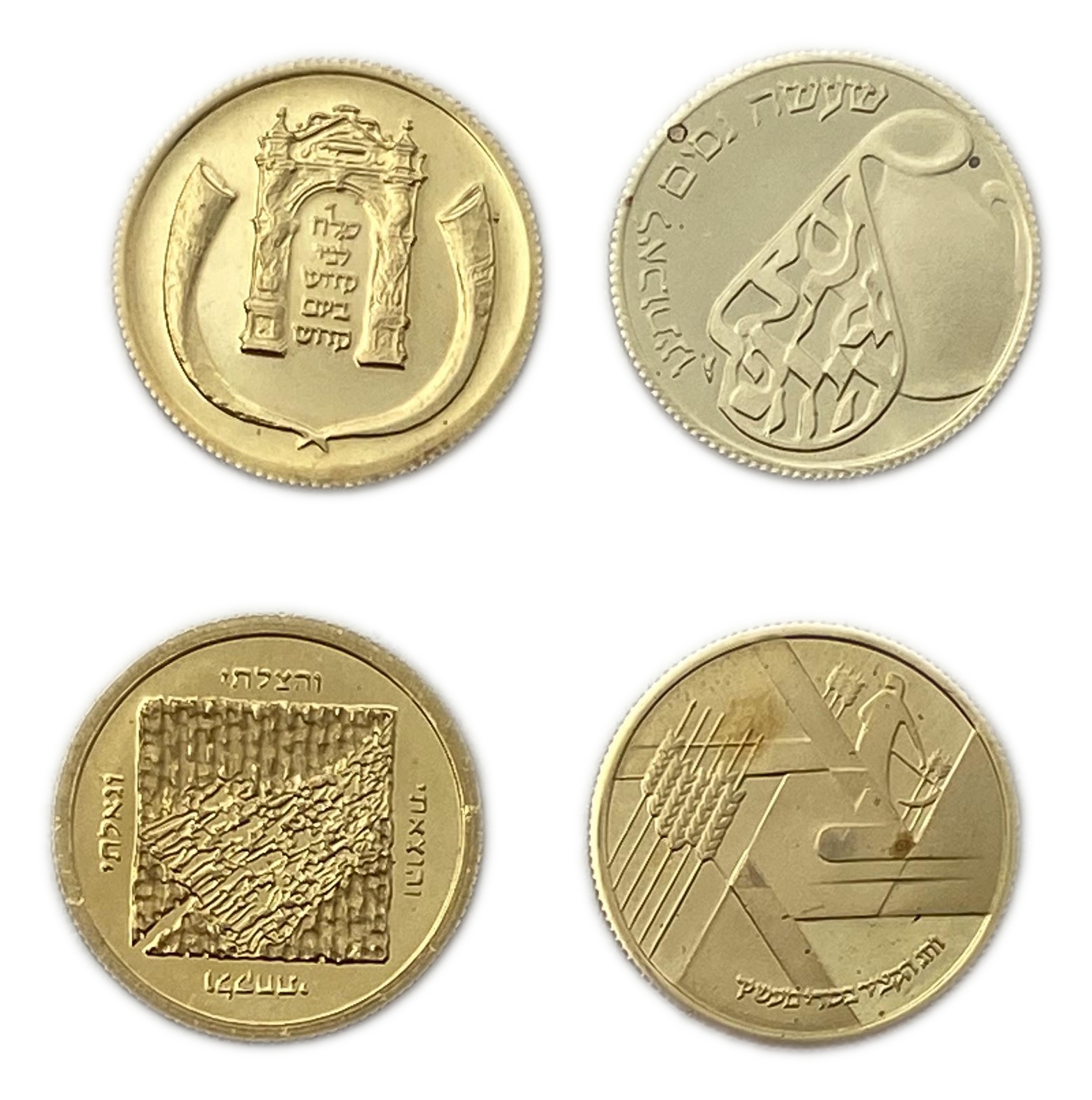 Israel - A complete and unblemished collection of 12 medals from the Holidays and Festivals series in gold weighing ... - 1 5