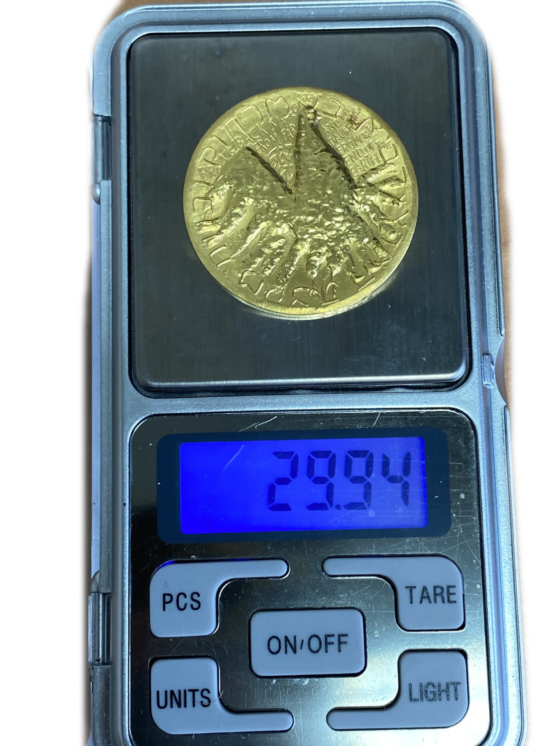 Israel - El Al, State Medal 1969 - 35mm, 30g, 22k Gold Medal - 1 2