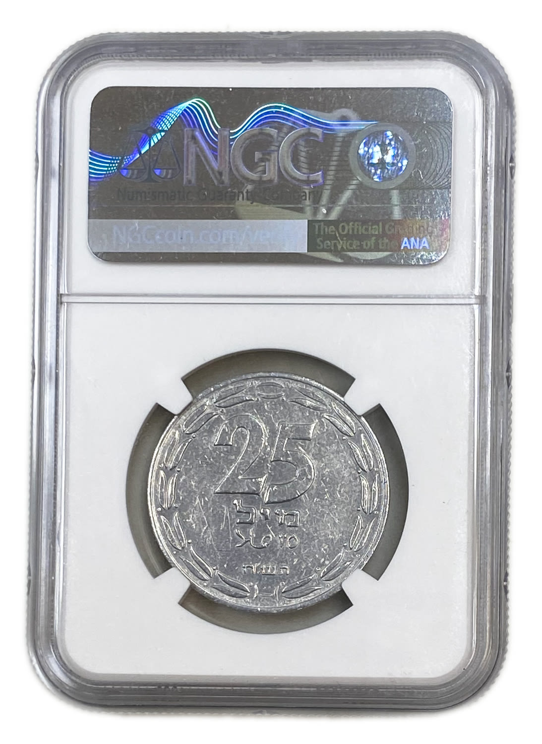 Israel - 25 Mils 1948 - NGC MS 60 - 1 3