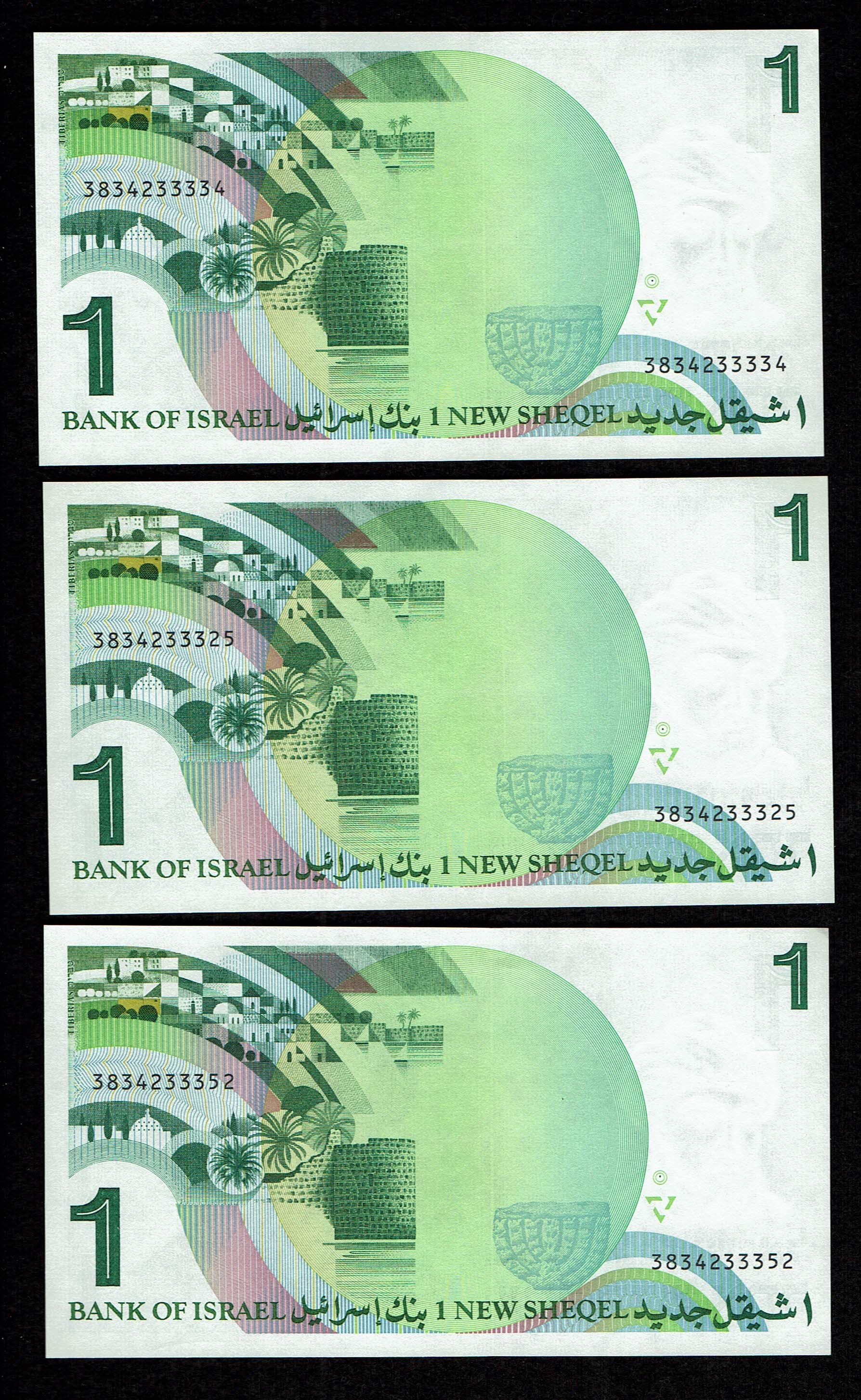 Israel - a group of 16 banknotes from different series, all in UNC conditions - 1 4