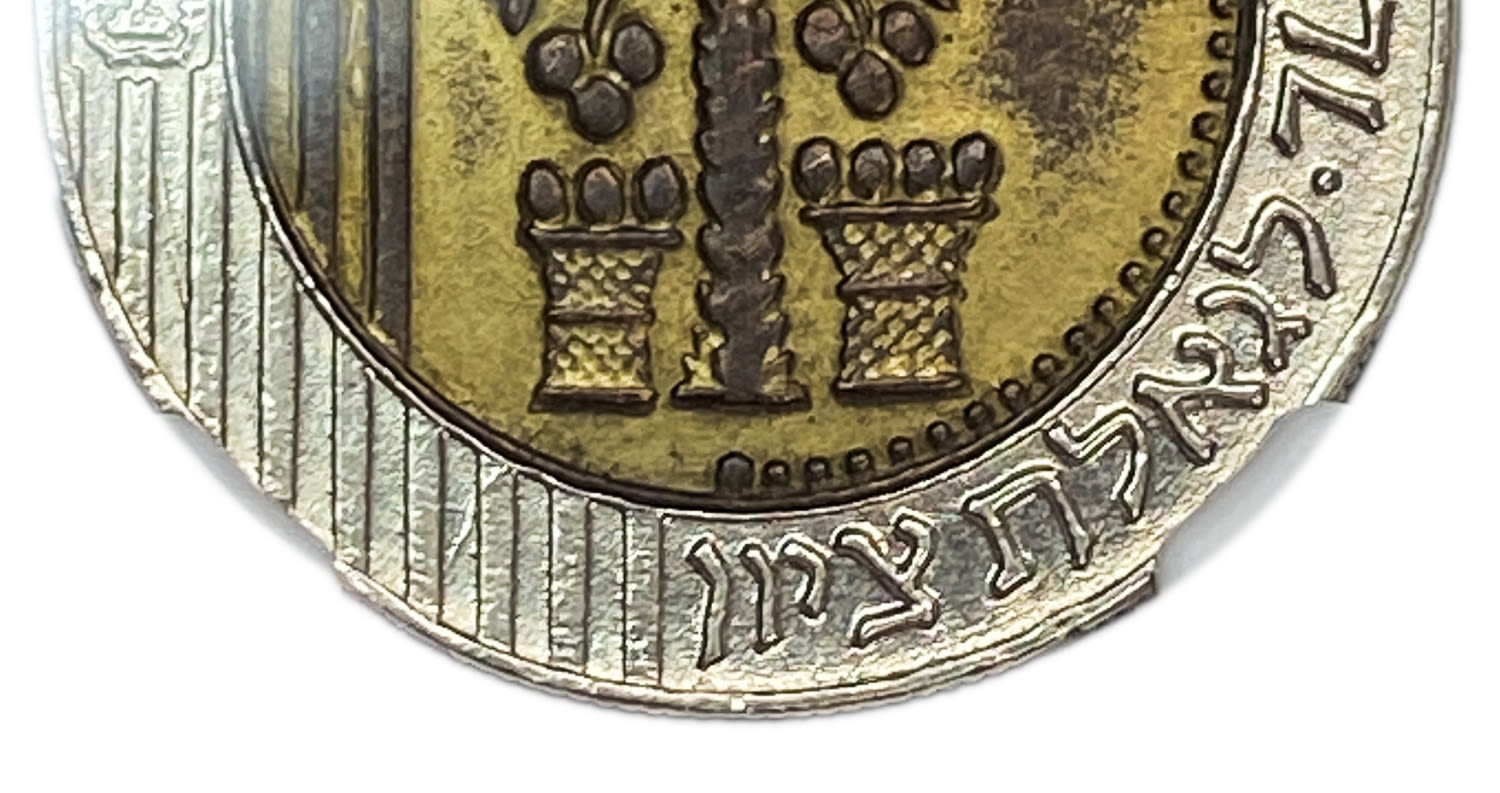 Israel - 10 Sheqels 1995 - With a Star - NGC AU DETAILS - 1 1