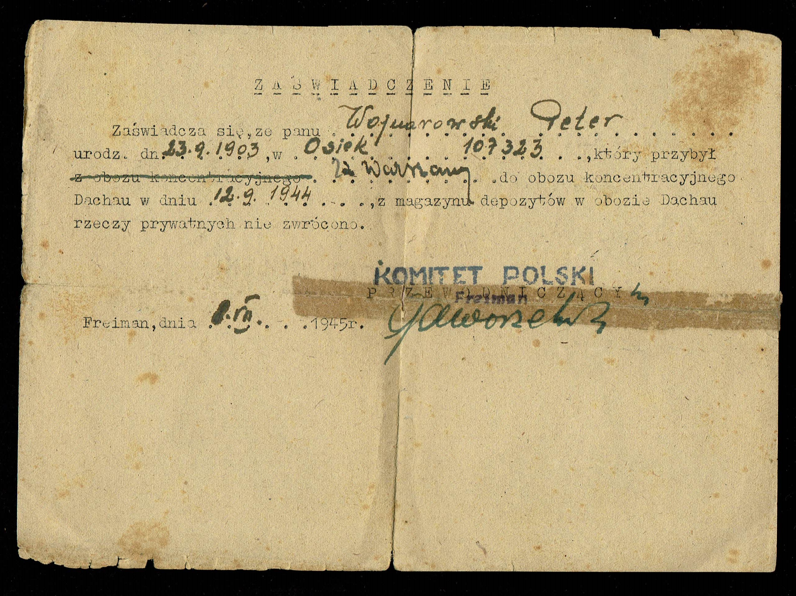 Holocaust concentration camps money - Germany - Dachau, 3 Marks 1943 - 1 9