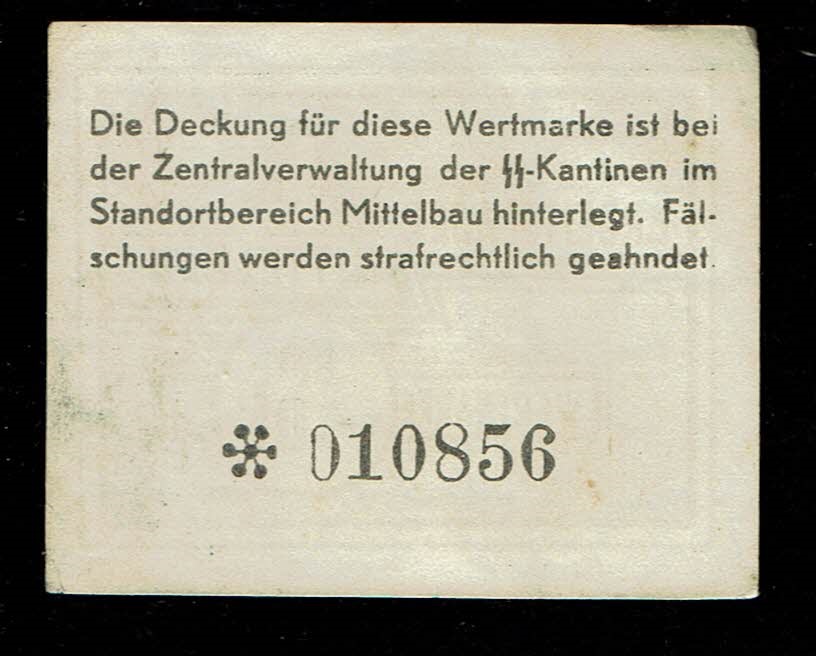 Holocaust concentration camps money - Germany - 0.01 reichsmark 1943 - Mittelbau - AU - 1 1