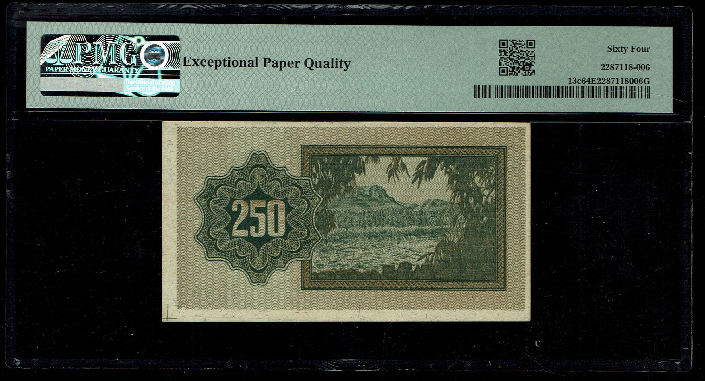Israel - 250 Prutah 1952 - PMG 64 EPQ - Prefix B - 1 1