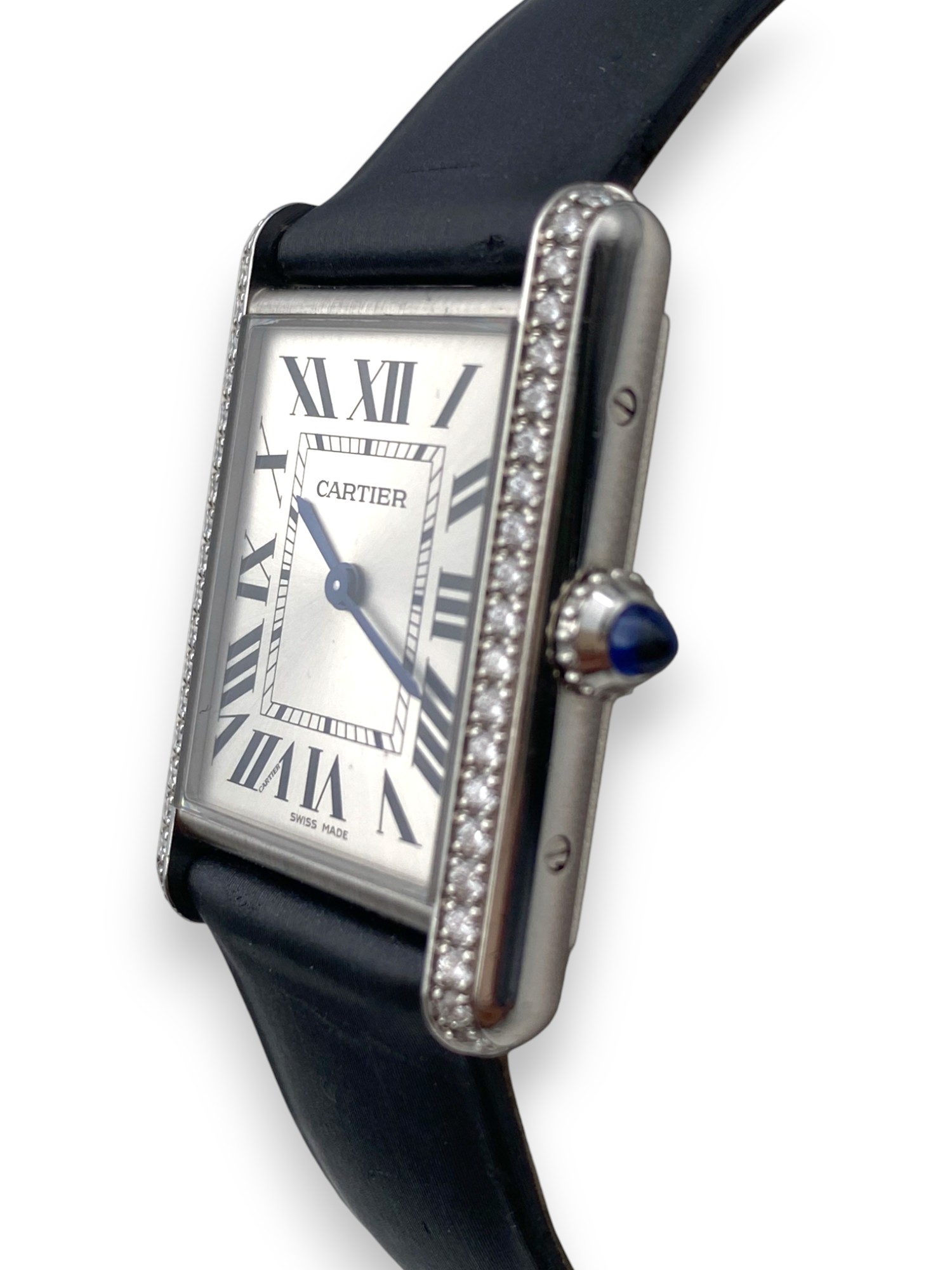 Cartier Tank Mest WSTA0109 After market diamond set on the bezel - 1 1