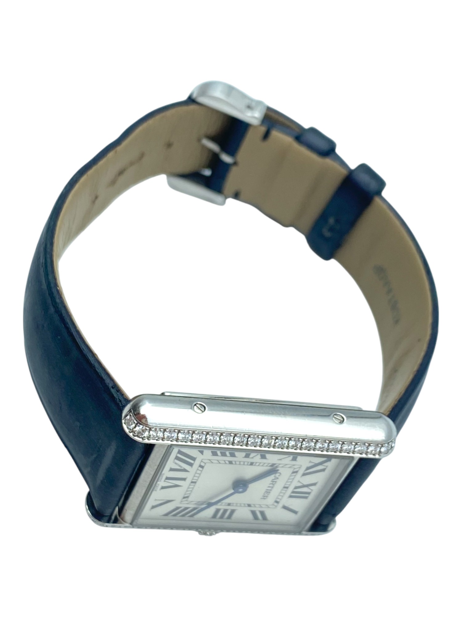 Cartier Tank Mest WSTA0109 After market diamond set on the bezel - 1 3
