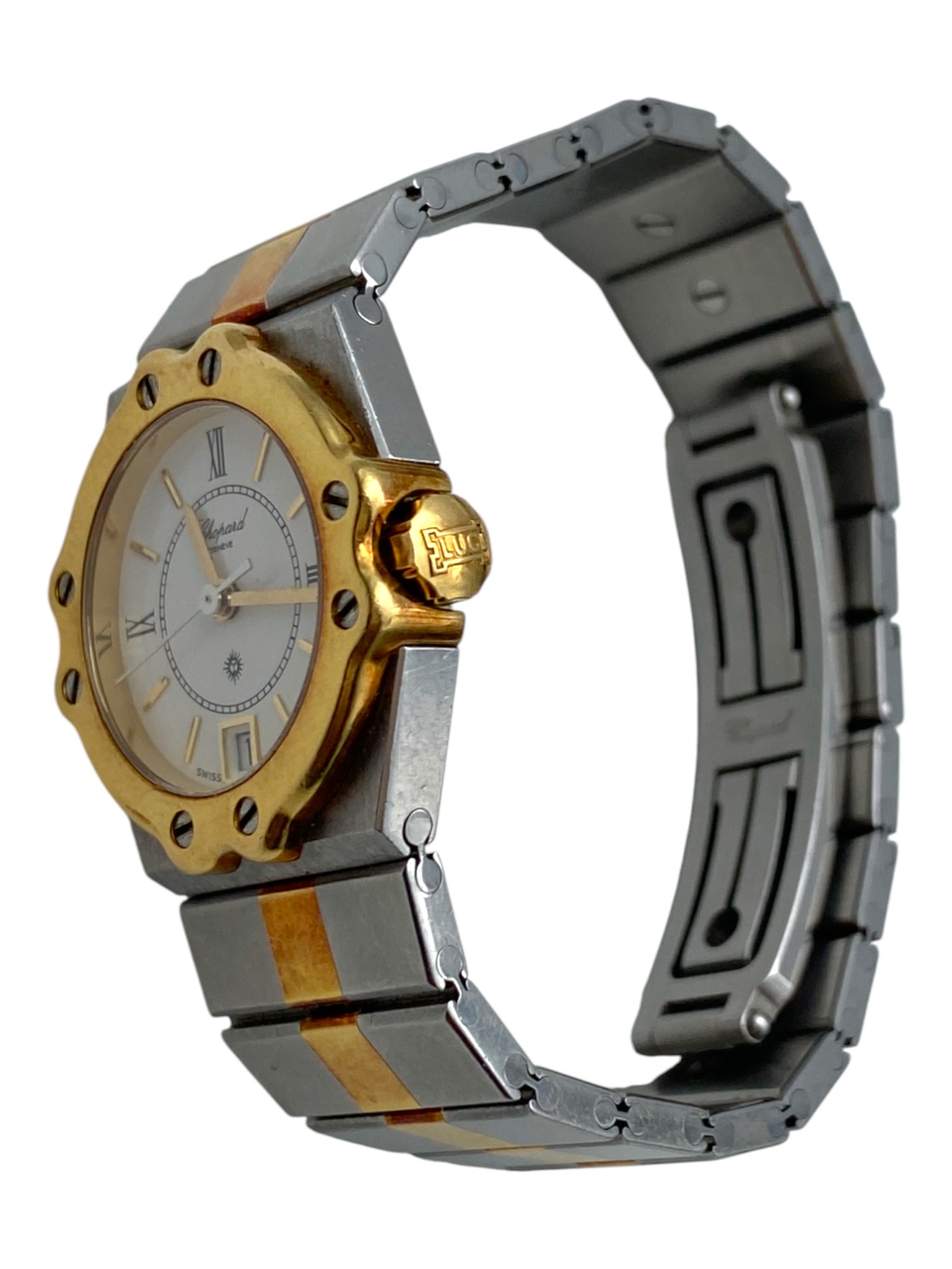 Chopard St. Moritz 18k Yellow Gold/Steel Ladies REF 8024 - 1 2