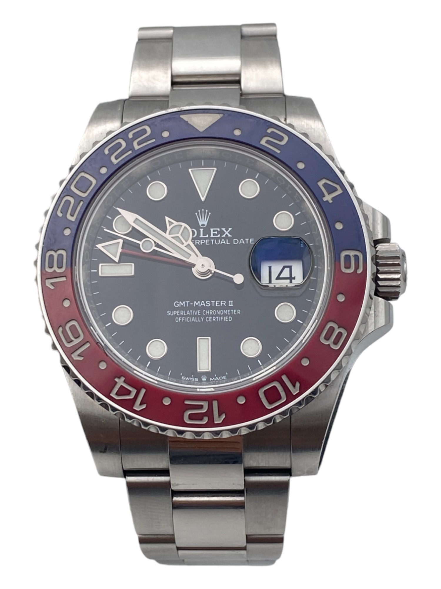 Rolex GMT-Master II “Pepsi” Oyster Bracelet (2018) 126710BLRO With Papers