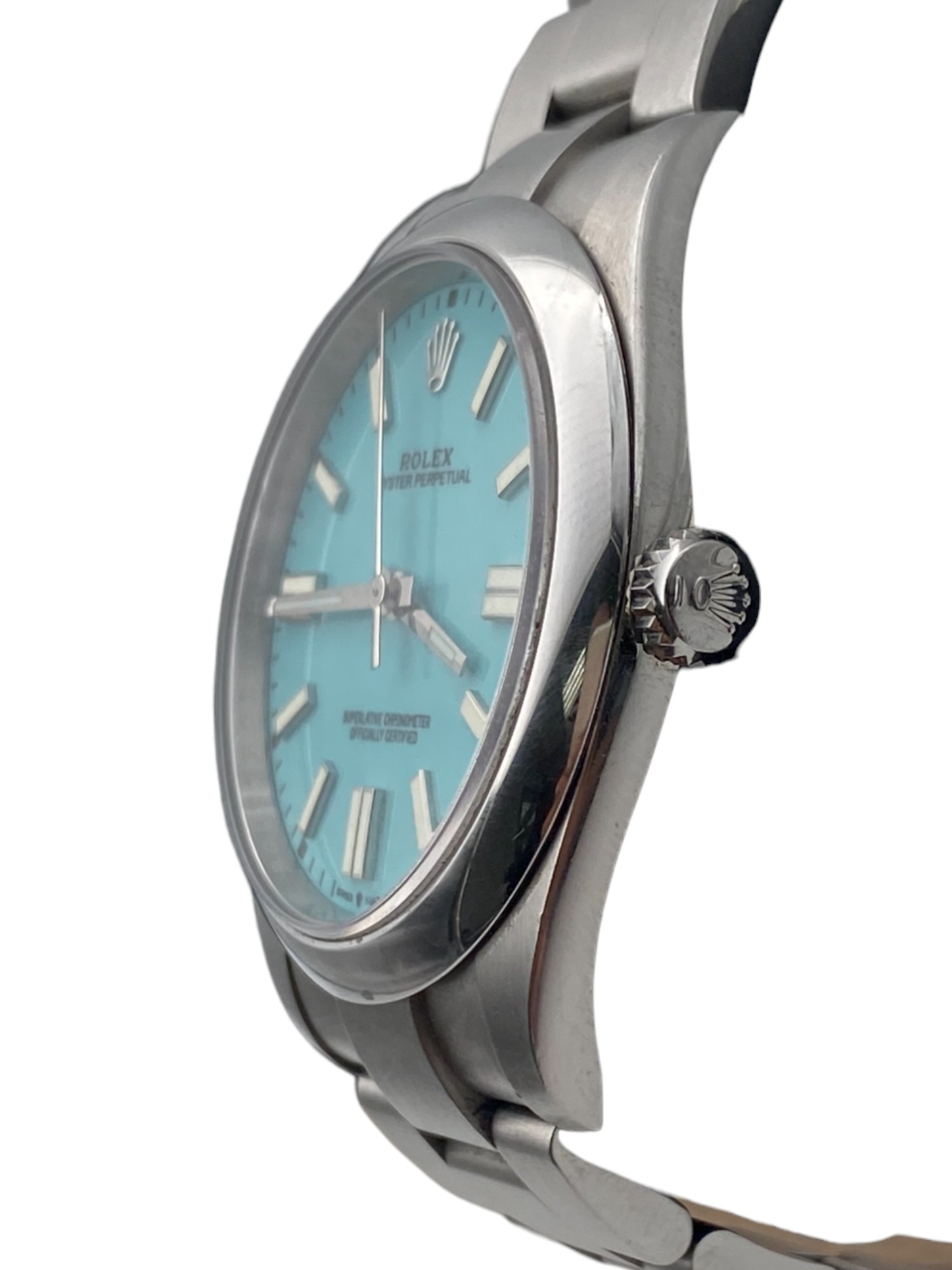 Rolex Oyster Perpetual 124000 with Aftermarket Torqize “Tiffany” Dial With Papers - 1 1