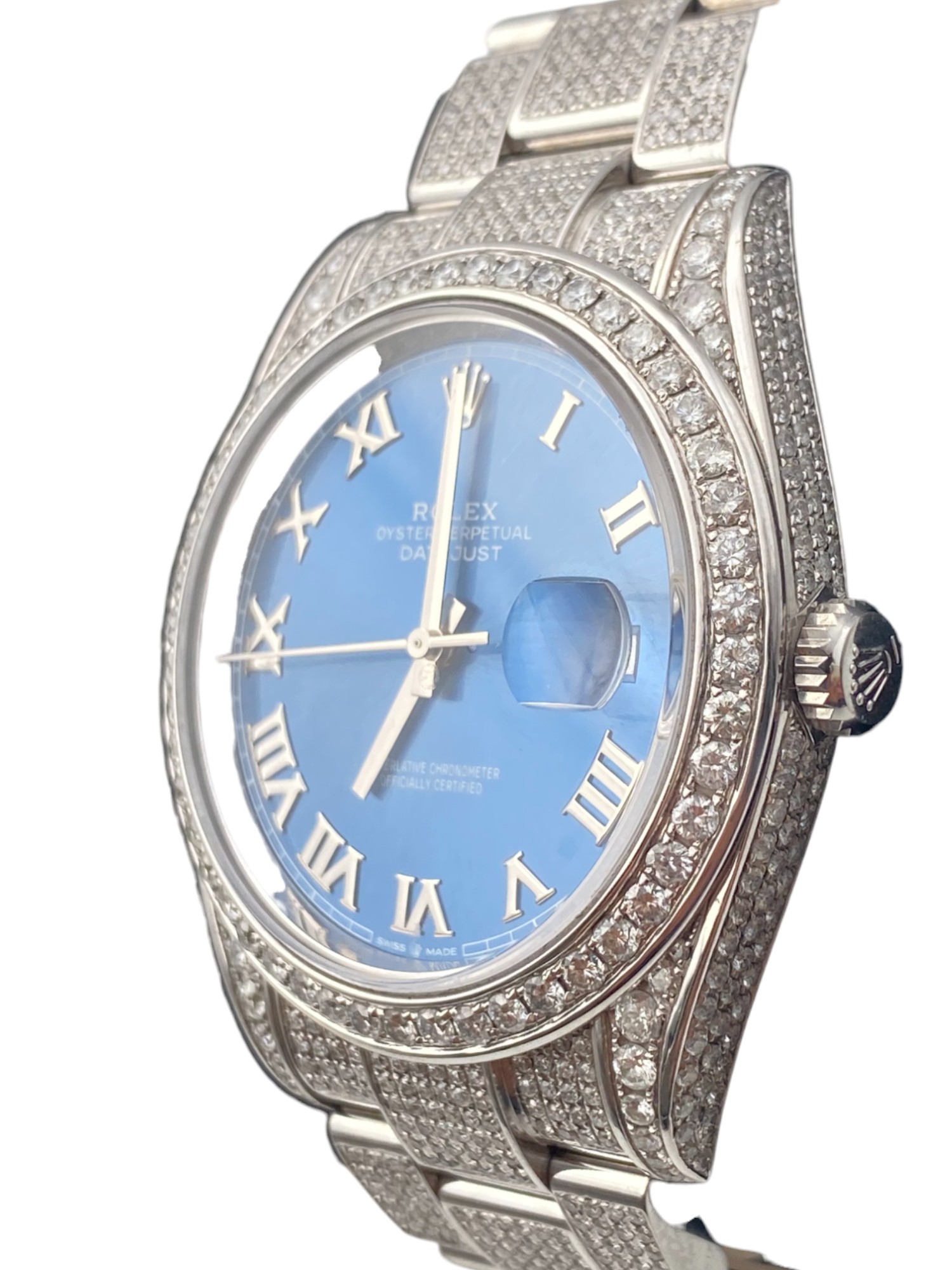 Rolex Datejust 41 AZZURRO Blue Ater Market Diamonds Set with Papers - 1 1