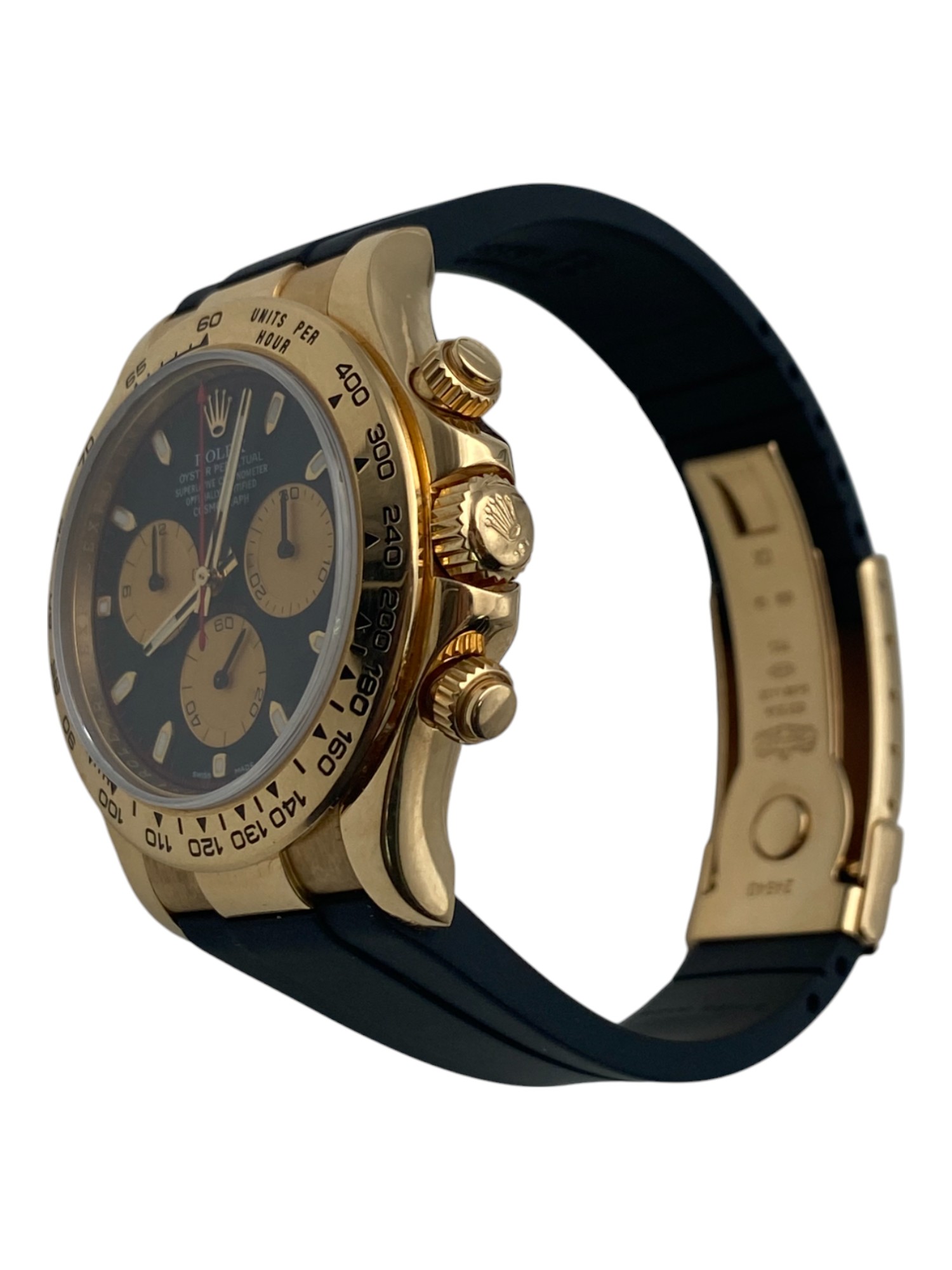 Rolex Cosmograph Daytona 116518 Black Paul Newman Style Yellow Gold - 1 2