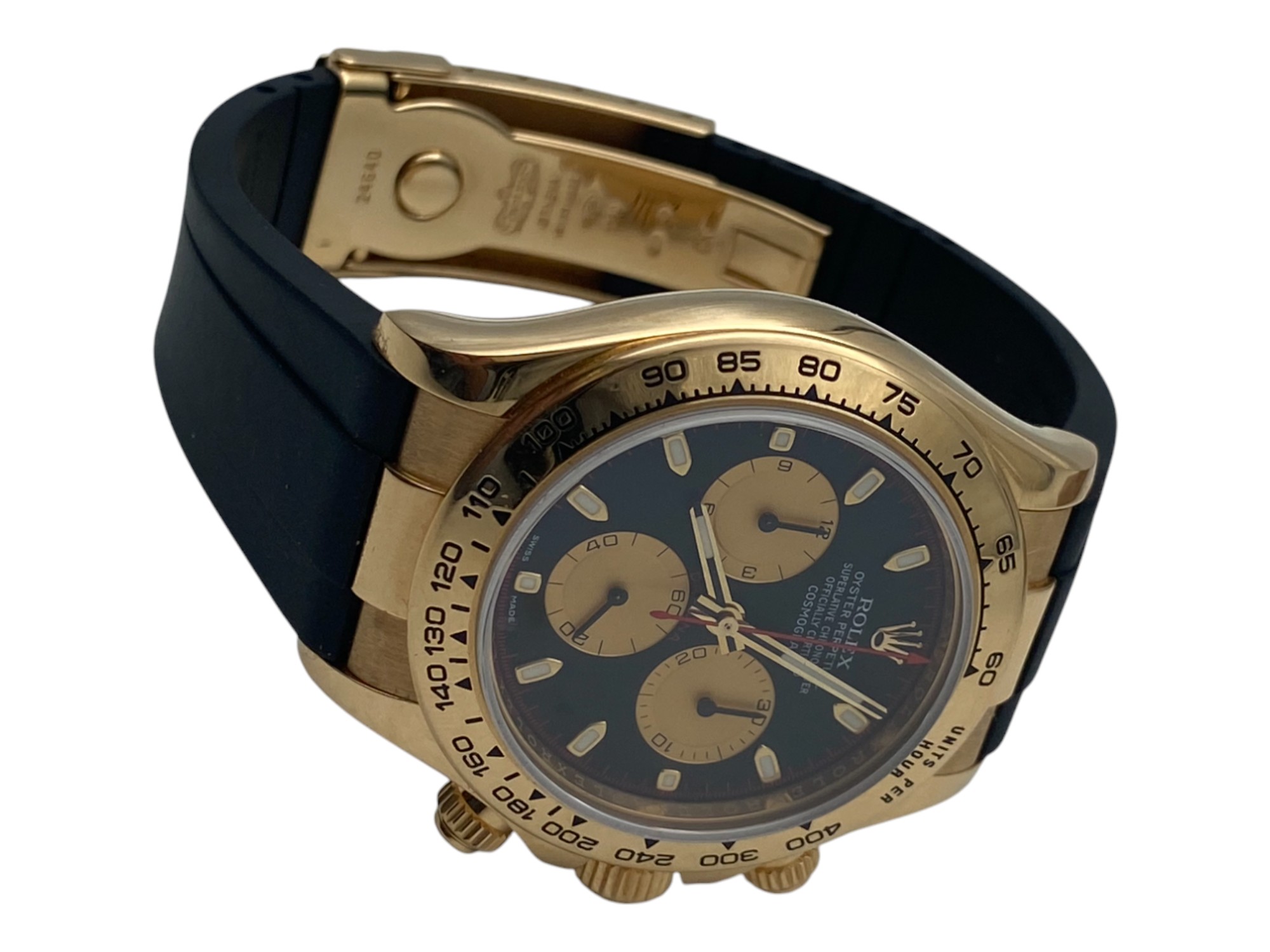 Rolex Cosmograph Daytona 116518 Black Paul Newman Style Yellow Gold - 1 3