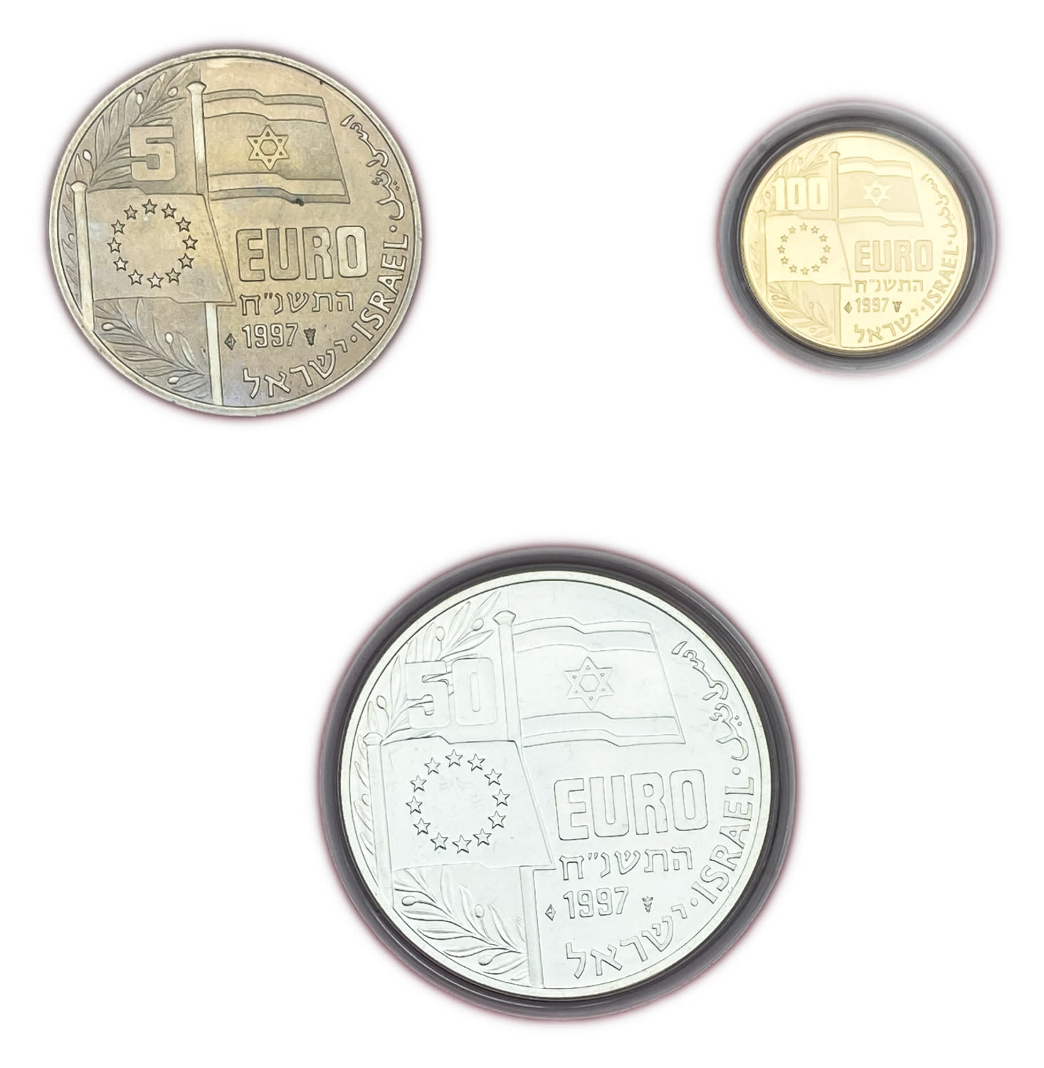 Israel - Yitzhak Rabin set - EURO Israel - gold/916|silver/925|nickel
Issued by the Government ... - 1 2
