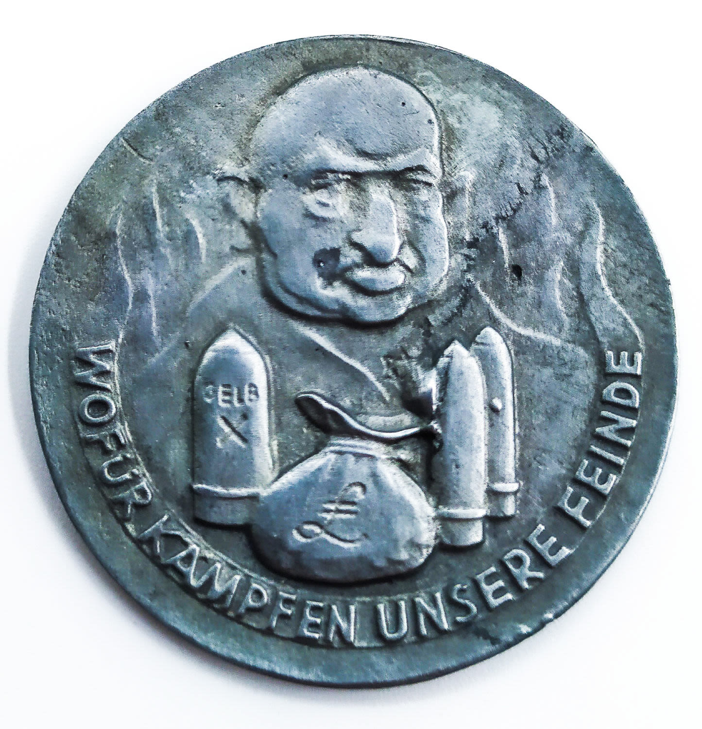 Judaica / Zionism - Anti-Semitic medal - "Why We Fight" - 1939
A very rare and historic item ... - 1 0