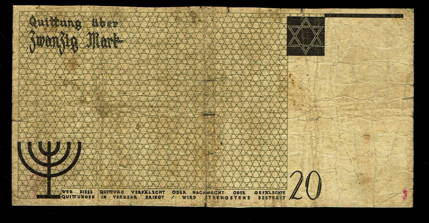 Holocaust concentration camps money - Poland - 20 mark 1940 - ghetto Lodz - with water mark
Banknote ... - 1 1