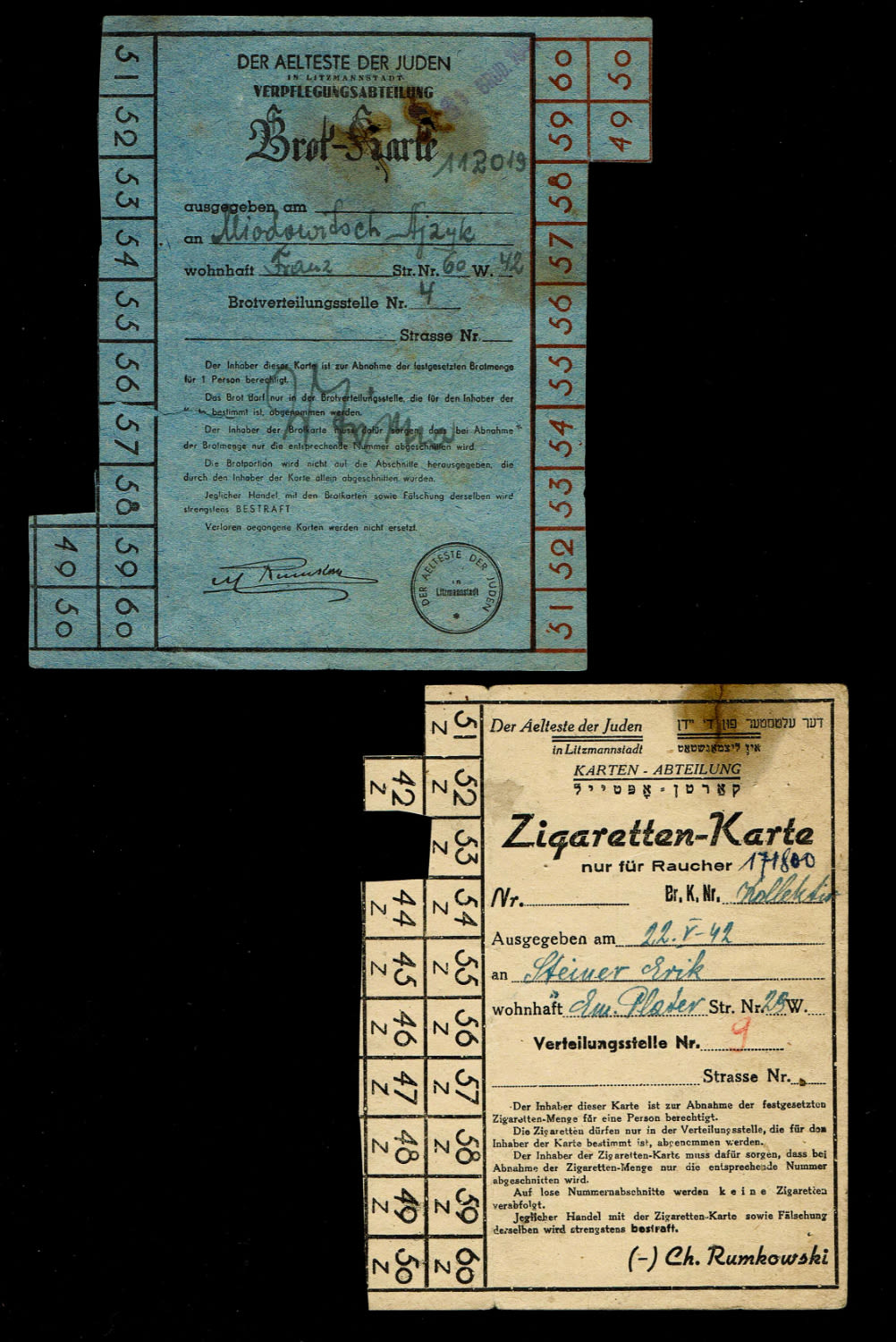 Holocaust concentration camps money - Poland - Lot of 5 means of payment, part of them used to buy milk and ... - 1 3