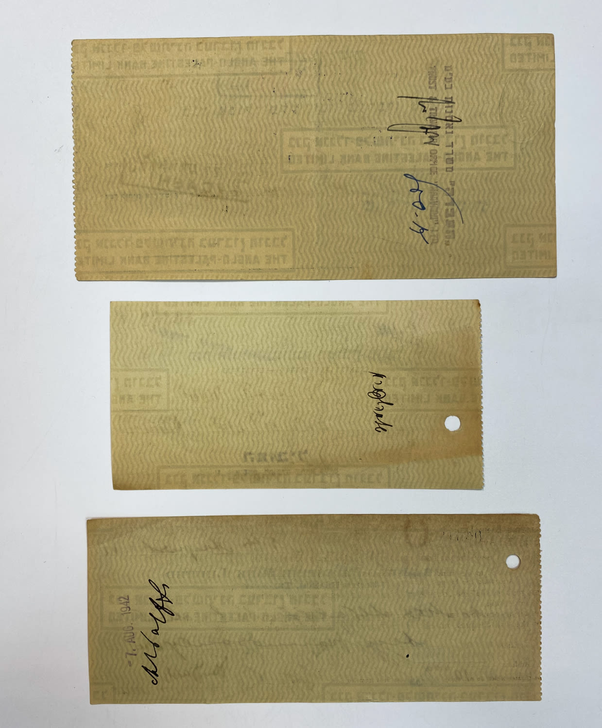 Payment methods - Israel and Palestine - a group of 9 different payment methods - 6 shares and 3 checks - Bank ... - 1 8