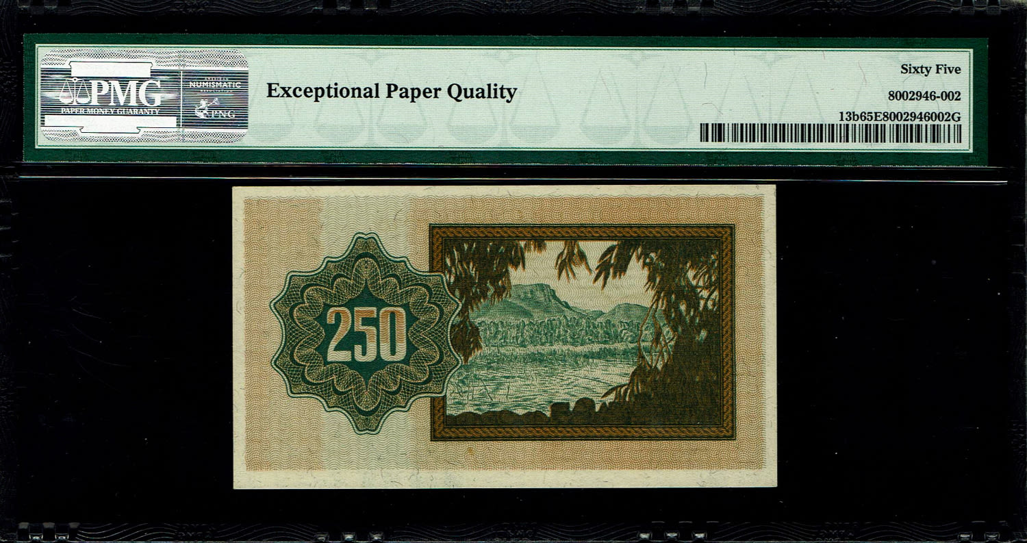 Israel - 250 Prutah 1952 - PMG 65 EPQ - Prefix A
In 1952 it was decided to issue, in addition to the ... - 1 1