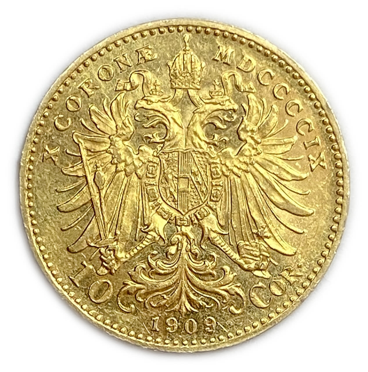 Austria - 10 krona 1909 - AU-UNC - gold 900, 19 mm, 3.39 g
Only 10% fees + VAT on this ... - 1 1