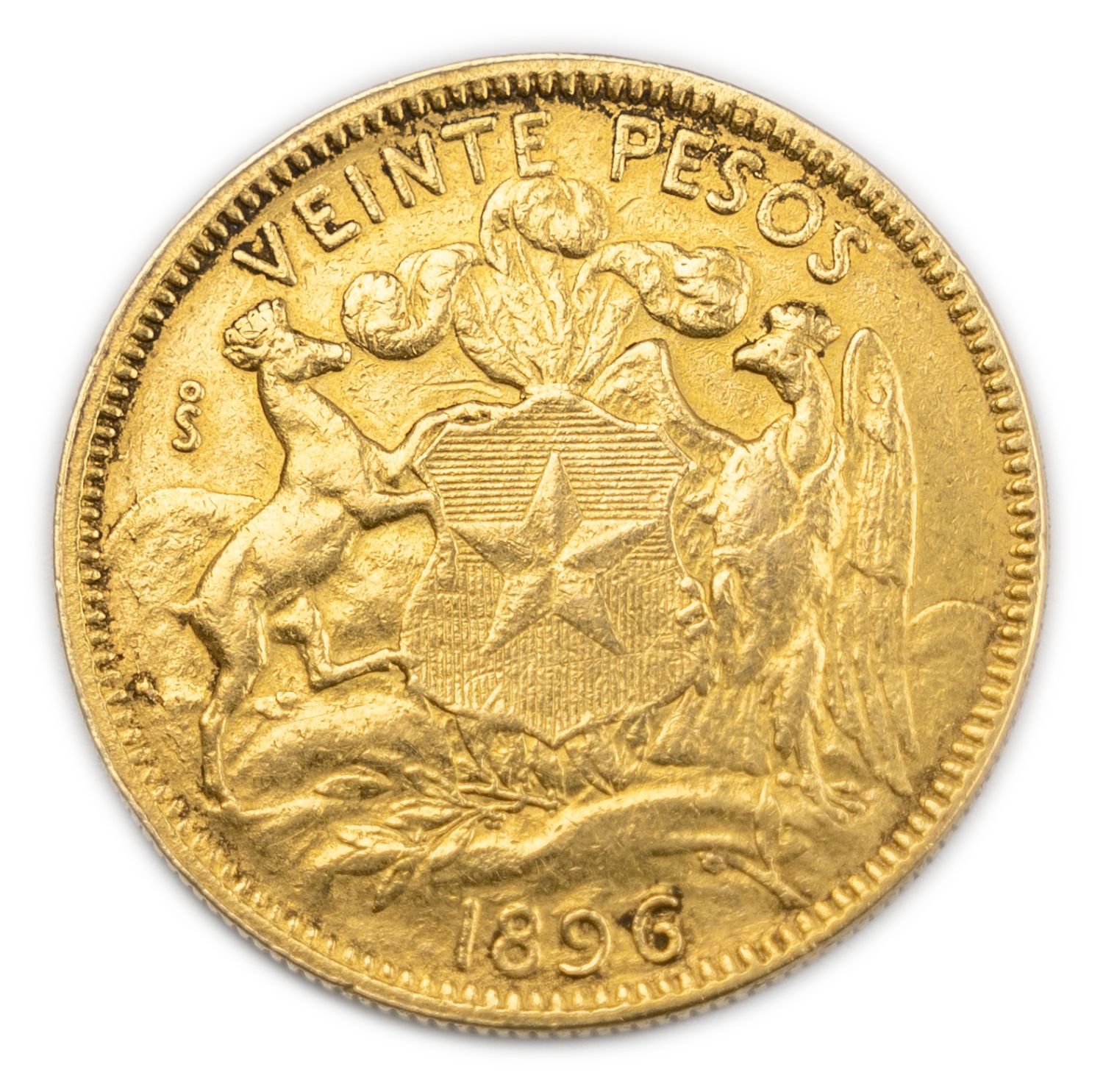 Chile - 20 Pesos 1896 - Gold 917, 11.97g, 27mm
Only 10% fees + VAT on this ... - 1 1