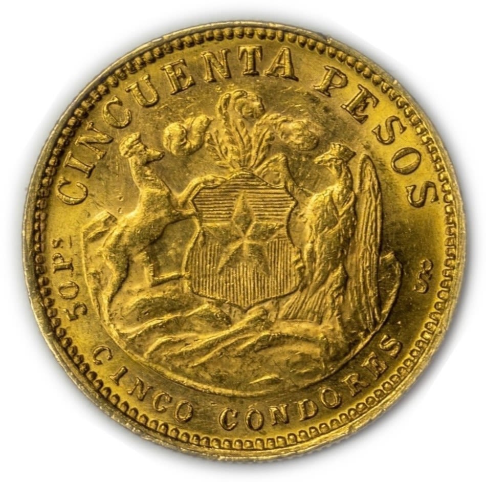 Chile - 50 pesos 1926 - gold 900, 10.14 g, 24.5 mm
Only 10% fees + VAT on this item ... - 1 3