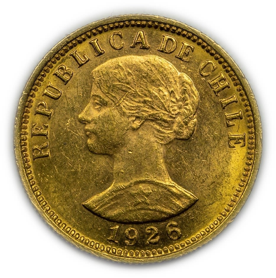 Chile - 50 pesos 1926 - gold 900, 10.14 g, 24.5 mm
Only 10% fees + VAT on this item ... - 1 2