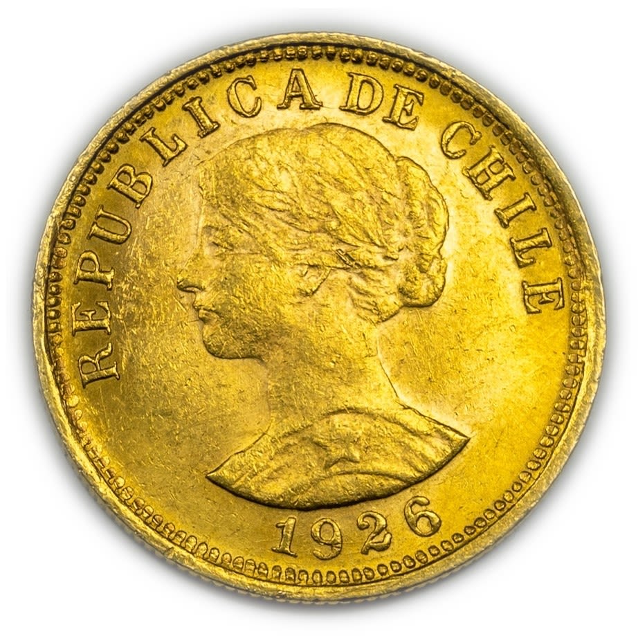 Chile - 50 pesos 1926 - gold 900, 10.15 g, 24.5 mm
Only 10% fees + VAT on this ... - 1 2