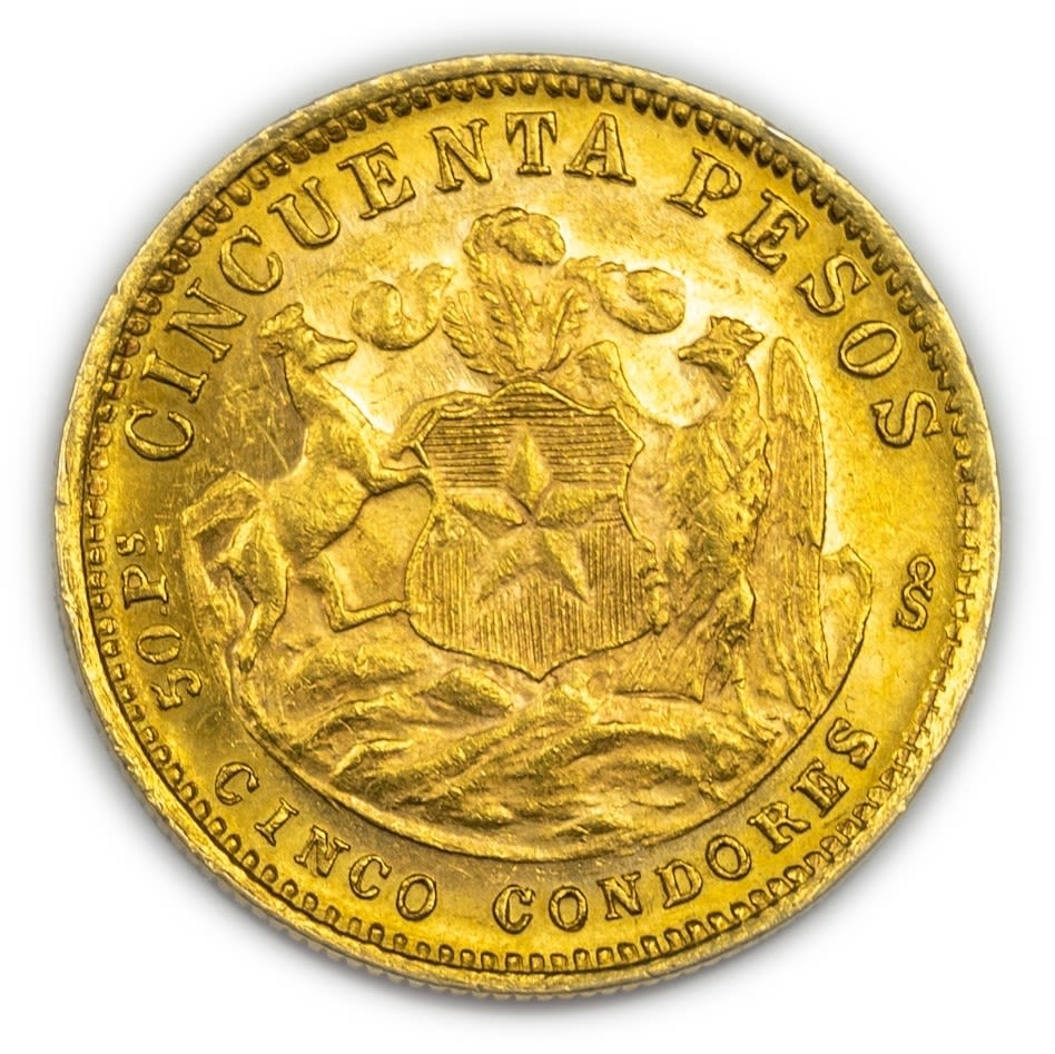 Chile - 50 pesos 1926 - gold 900, 10.15 g, 24.5 mm
Only 10% fees + VAT on this ... - 1 3