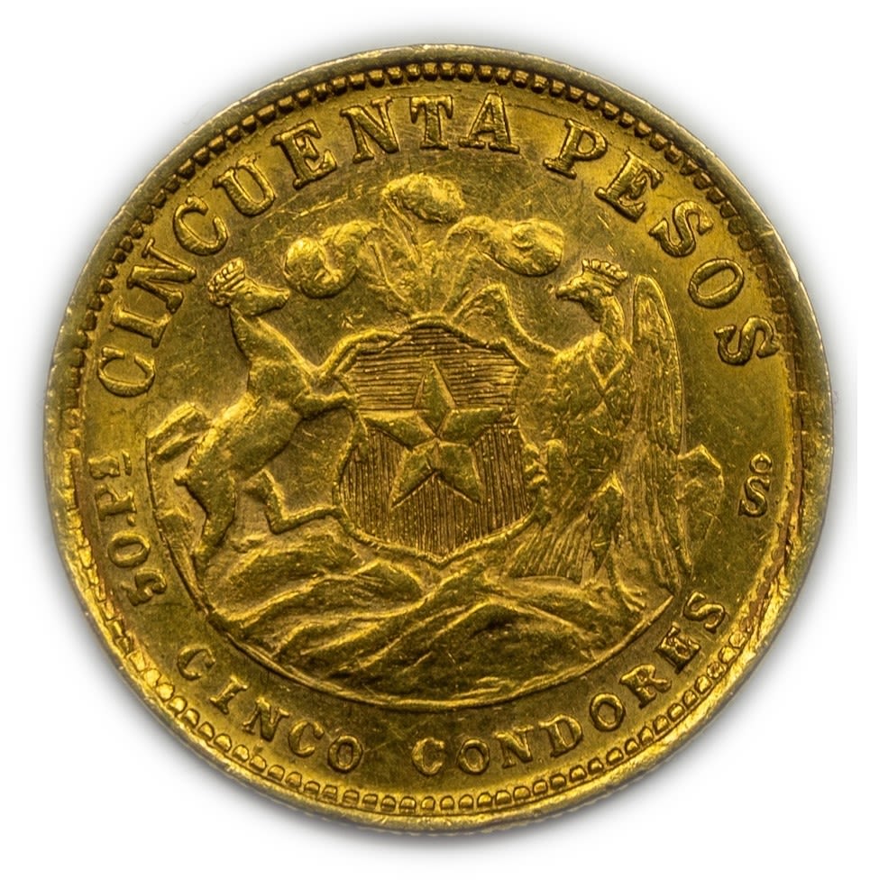 Chile - 50 pesos 1926 - gold 900, 10.13 g, 24.5 mm
Only 10% fees + VAT on this item
... - 1 3