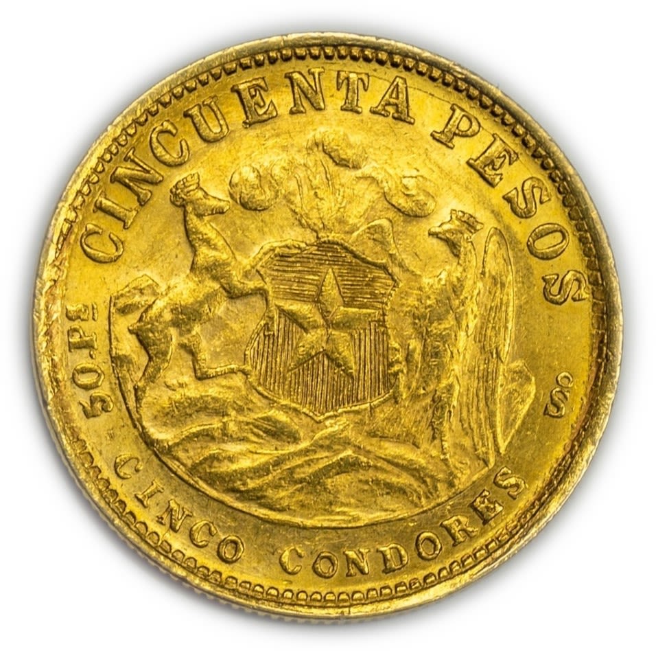 Chile - 50 pesos 1926 - gold 900, 10.15 g, 24.5 mm
Only 10% fees + VAT on this item
... - 1 3