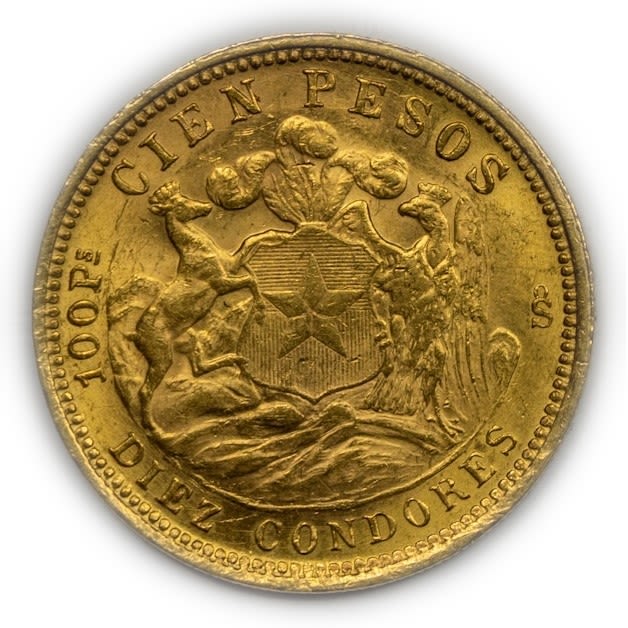 Chile - 100 pesos 1926 - gold 900, 20.31 g, 31 mm
Only 10% fees + VAT on this item
... - 1 3