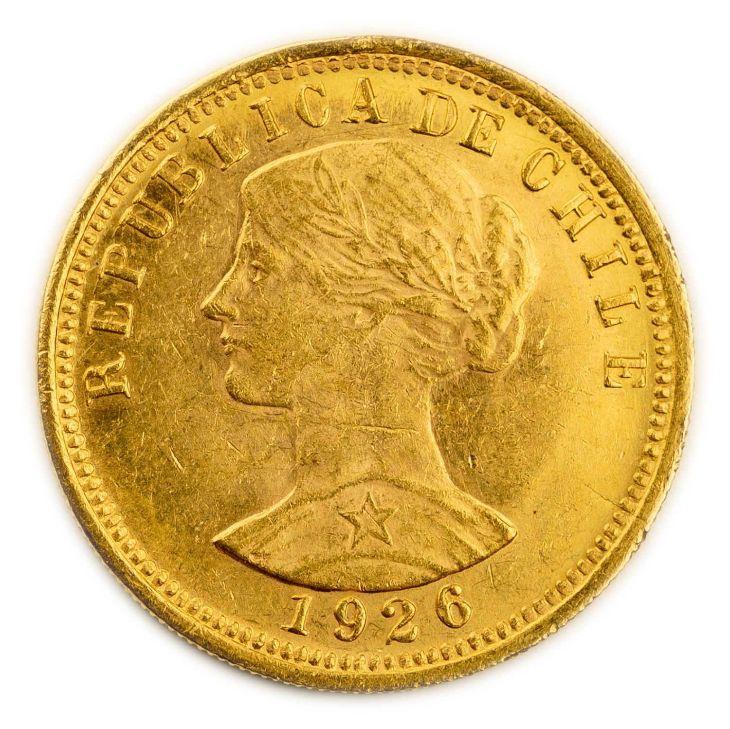 Chile - 100 pesos 1926 - gold 900, 20.31 g, 31 mm
Only 10% fees + VAT on this item
...