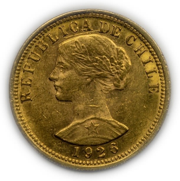 Chile - 100 pesos 1926 - gold 900, 20.31 g, 31 mm
Only 10% fees + VAT on this item
... - 1 2