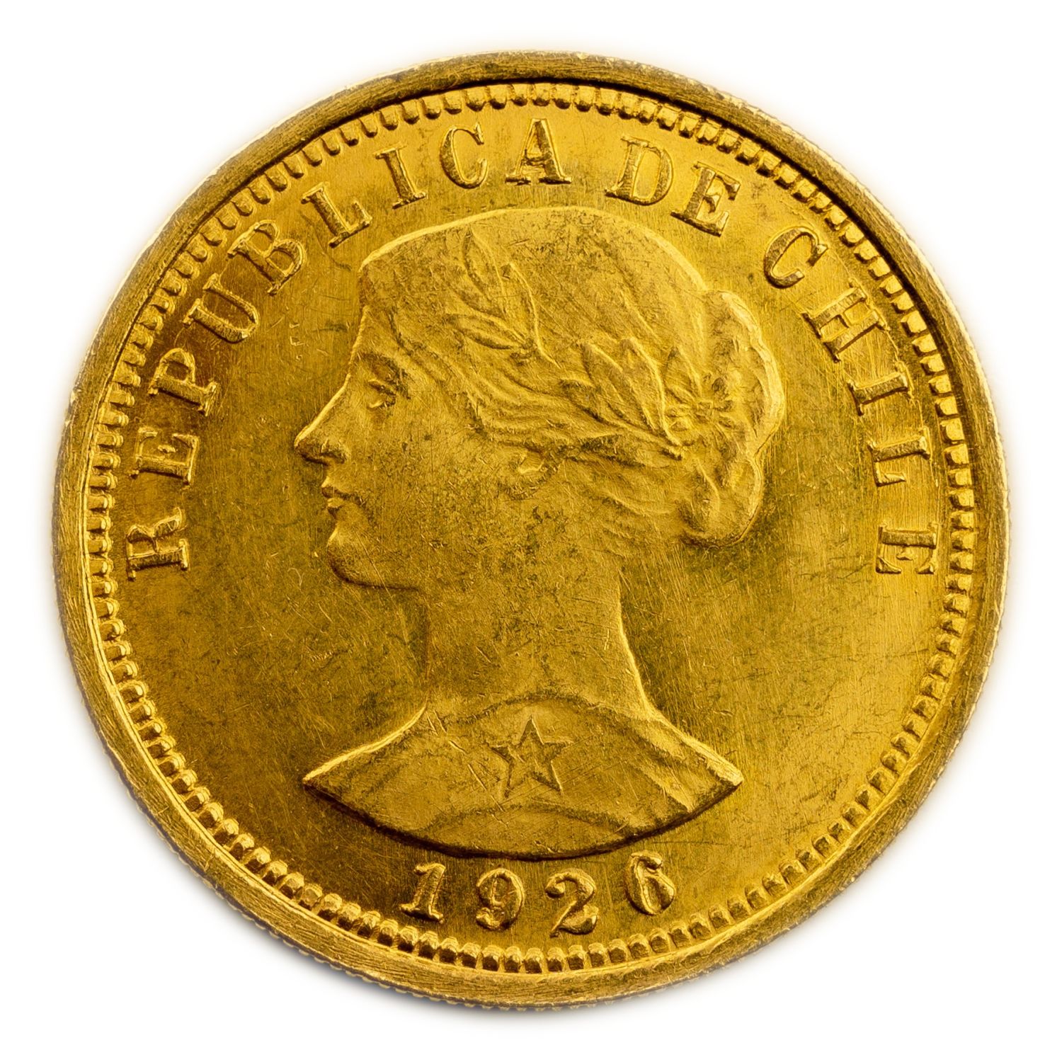 Chile - 100 pesos 1926 - gold 900, 20.32 g, 31 mm
Only 10% fees + VAT on this item
...