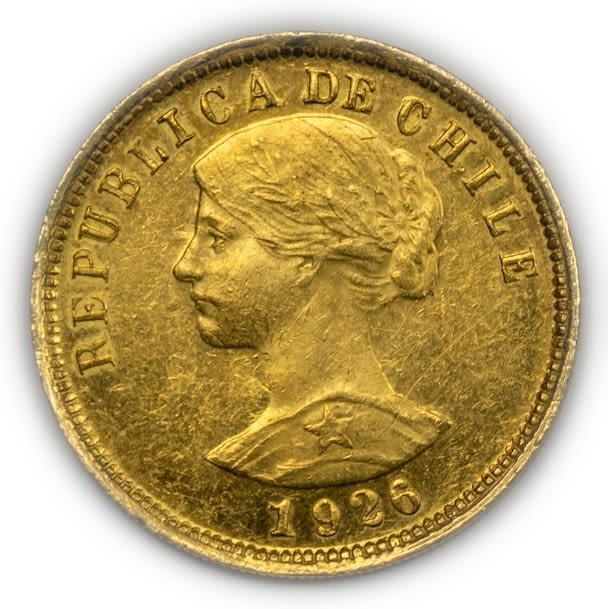 Chile - 100 pesos 1926 - gold 900, 20.32 g, 31 mm
Only 10% fees + VAT on this item
... - 1 2