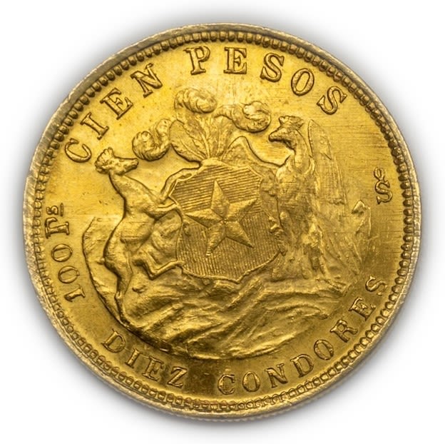 Chile - 100 pesos 1926 - gold 900, 20.32 g, 31 mm
Only 10% fees + VAT on this item
... - 1 3