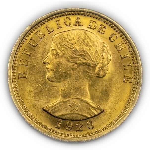 Chile - 100 pesos 1926 - gold 900, 20.33 g, 31 mm
Only 10% fees + VAT on this item
... - 1 2