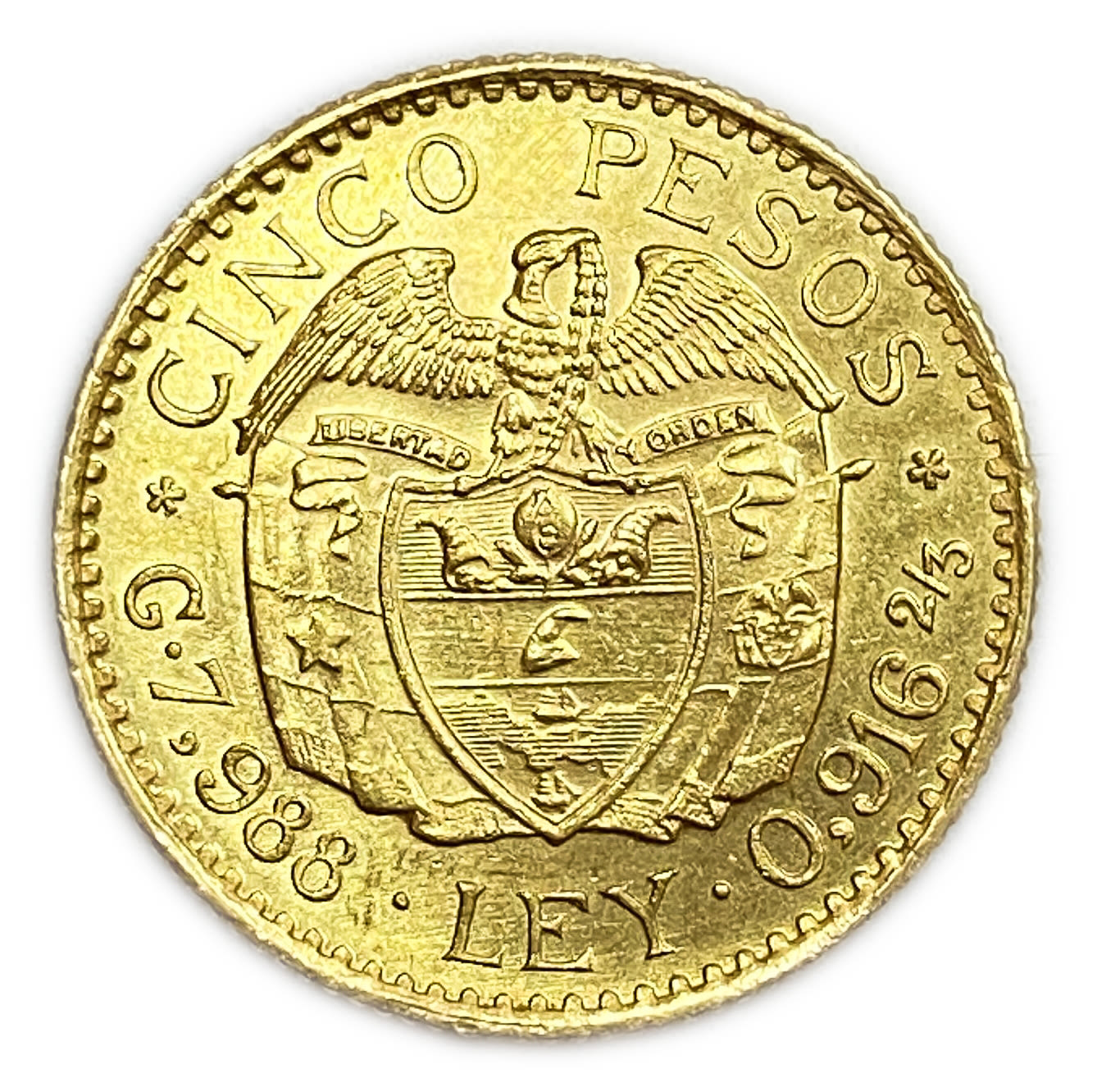 Colombia - 5 Pesos 1925 - Gold 917, 7.98g, 22mm
Only 10% fees + VAT on this ... - 1 1