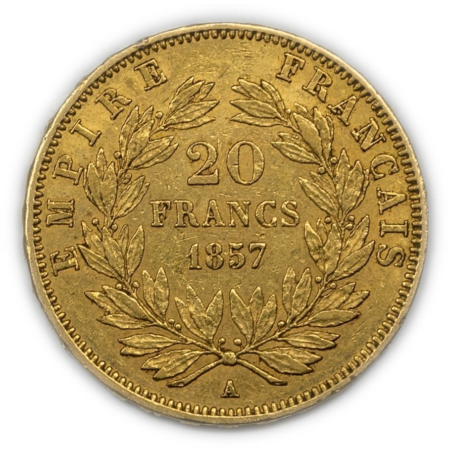 France - 20 Francs 1857 - Napoleon III - Gold 900, 6.41, 21mm
Only 10% fees + VAT on this ... - 1 3