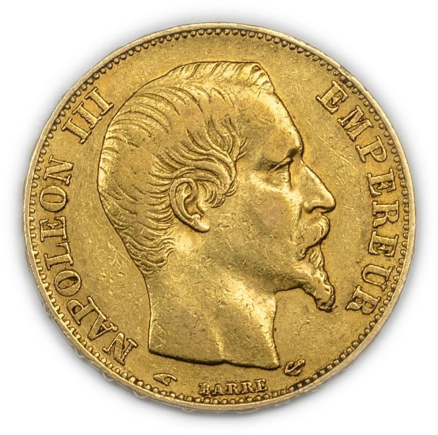 France - 20 Francs 1857 - Napoleon III - Gold 900, 6.41, 21mm
Only 10% fees + VAT on this ... - 1 2
