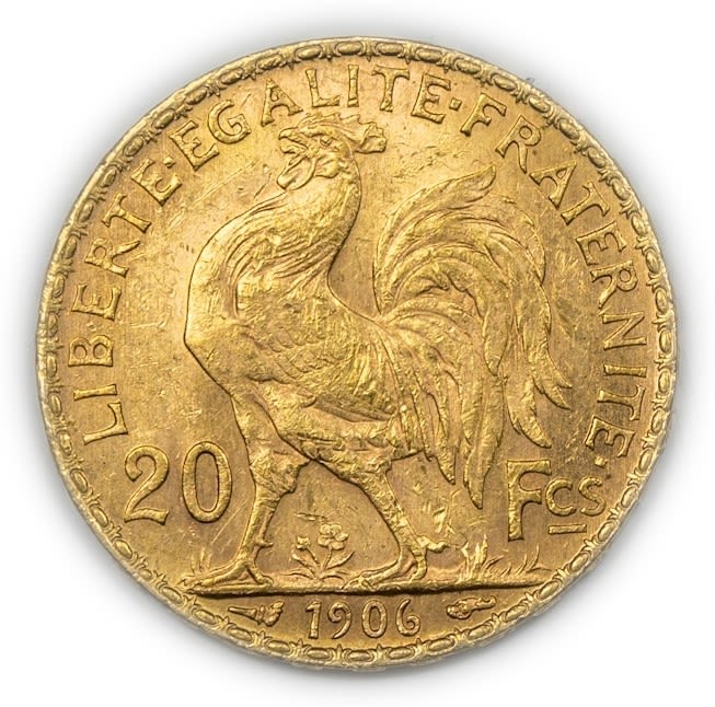 France - 20 Francs 1906 - Gold 900, 6.41g, 21mm
Only 10% fees + VAT on this ... - 1 3