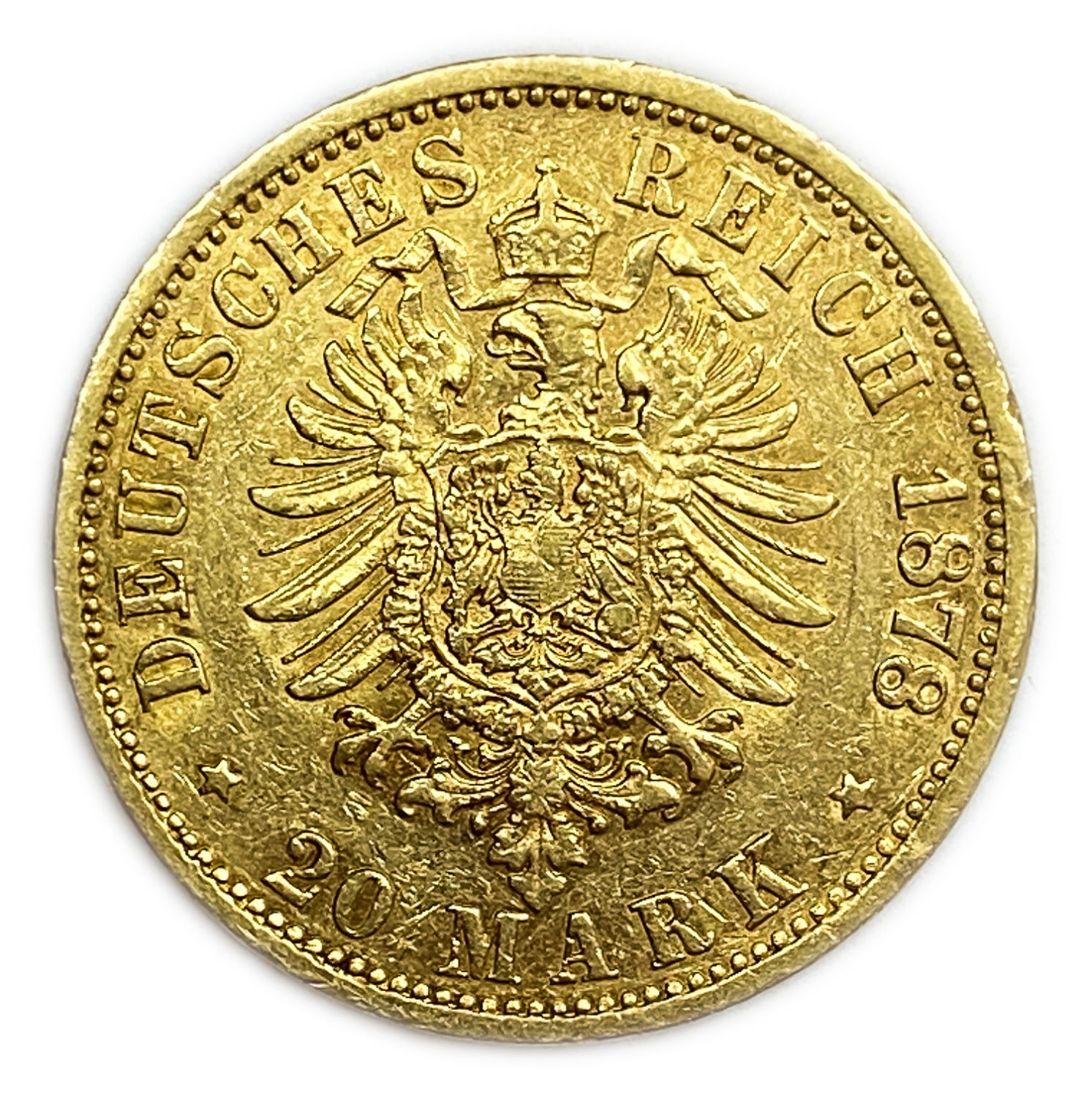 Germany / Prussia - 20 Mark 1878 - Hamburg - Gold 900, 7.94, 22.5mm
Only 10% fees + VAT on this ... - 1 1